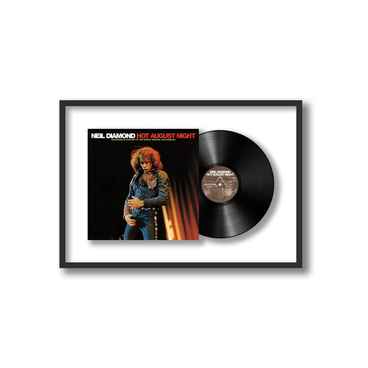 Neil Diamond - Hot August Night - Framed Vinyl Record