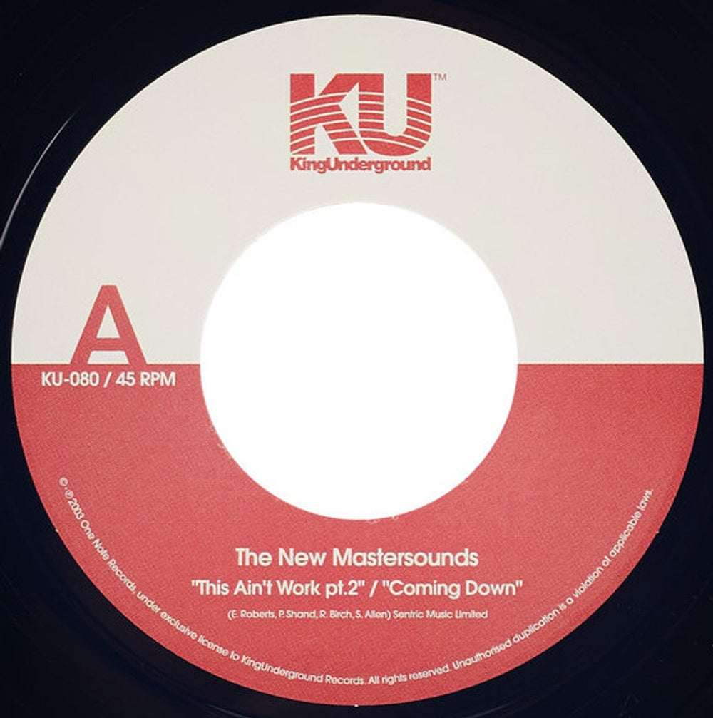 New Mastersounds – This Ain't Work Pt. 2 (7" Vinyl) Vinyl Record