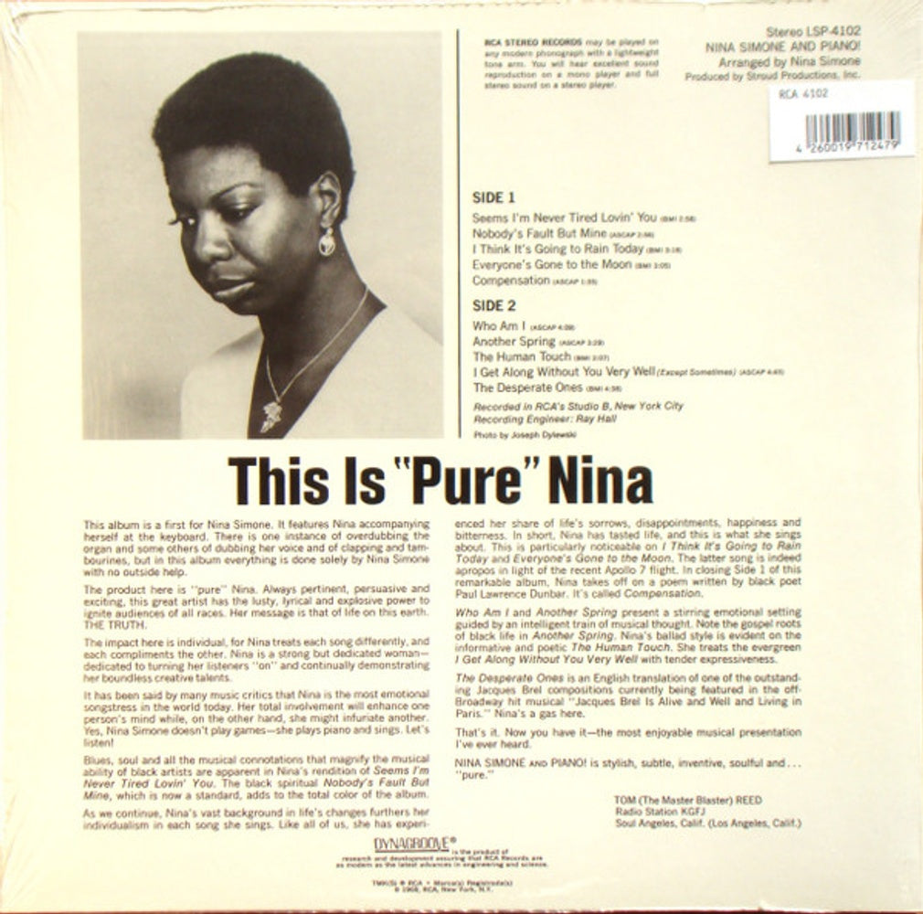 Nina Simone – And Piano! (LP Vinyl) Vinyl Record