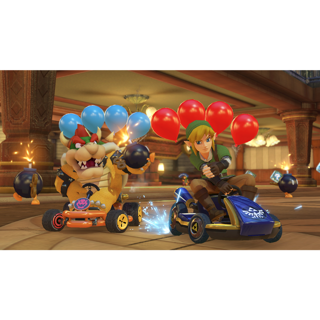 Nintendo - Switch Console Neon Red & Blue: OLED Model - Mario Kart 8 Deluxe Bundle (2024)