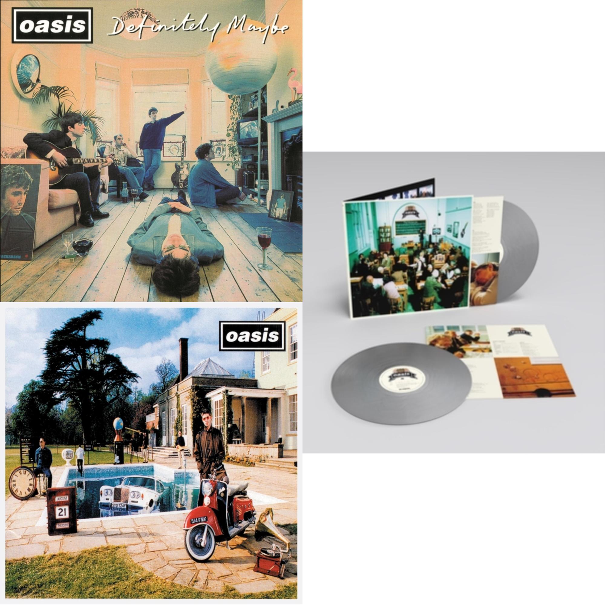 Oasis - Definitely Maybe & Be Here Now & Masterplan (Remastered Edition) (25Th Anniversary) (Silver Vinyl/2LP)