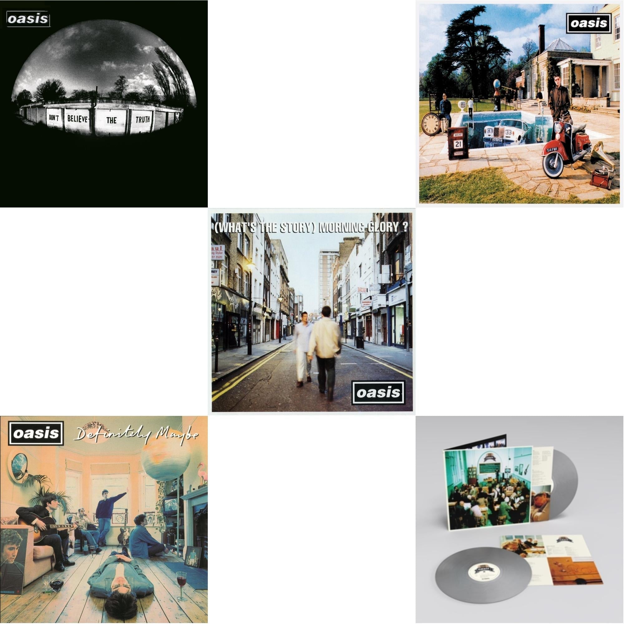 Oasis - Don't Believe The Truth (180G) & Definitely Maybe & (What’S The Story) Morning Glory? & Be Here Now & Masterplan (Remastered Edition) (25Th Anniversary) (Silver Vinyl/2LP)