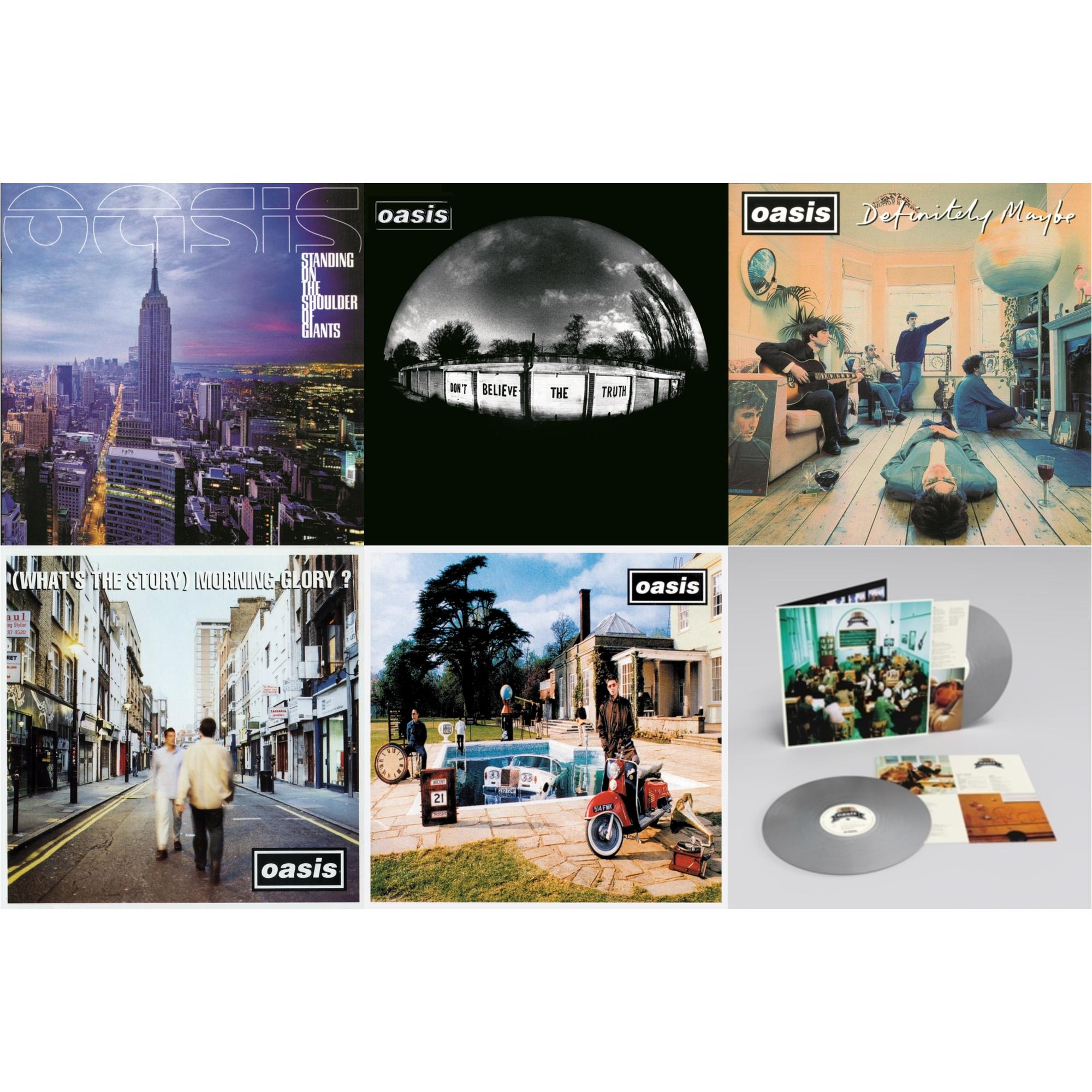 Oasis - Standing On The Shoulder Of Giants & Don't Believe The Truth (180G) & Definitely Maybe & (What’S The Story) Morning Glory? & Be Here Now & Masterplan (Remastered Edition) (25Th Anniversary) (Silver Vinyl/2LP)