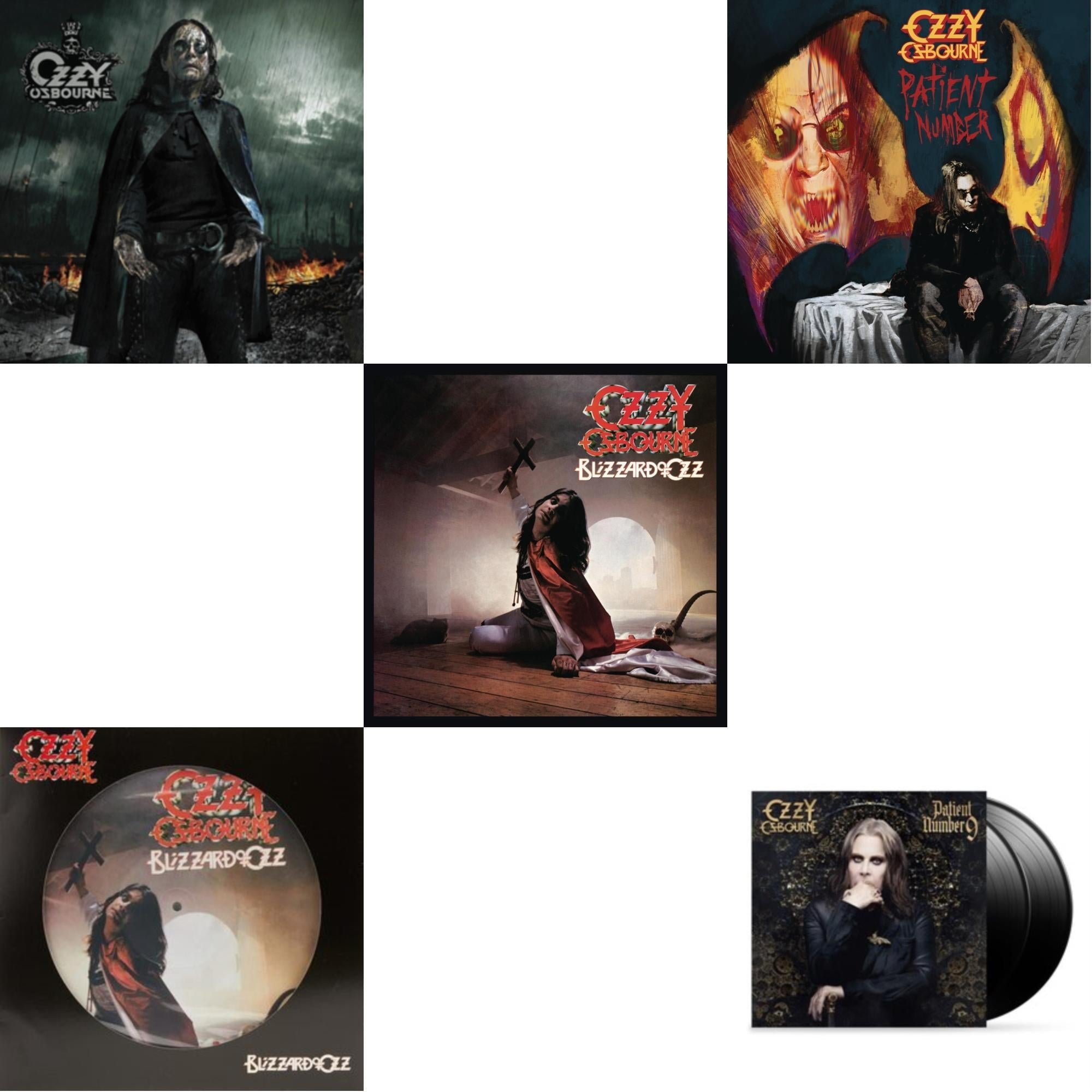 Ozzy Osbourne - Patient Number 9 & Black Rain (2LP) & Patient #9 (2LP/Alternative Todd Mcarlane Cover/Comic Book & Blizzard Of Ozz (180G/30Th Anniversary Legacy Edition) & Blizzard Of Ozz (Picture Disc)