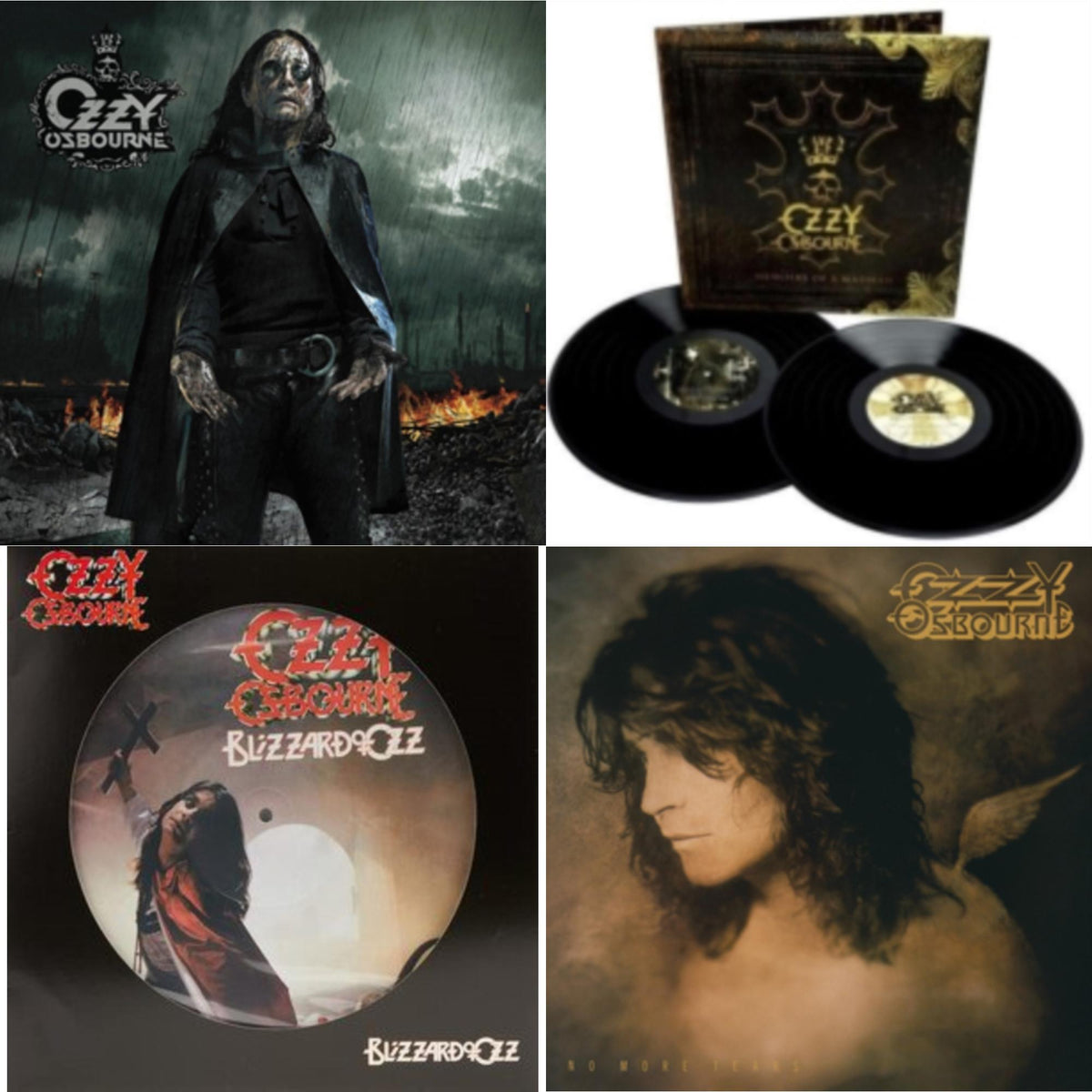 No More Tears (2LP) & Black Rain (2LP) & Blizzard Of Ozz (Picture Disc) & Memoirs Of A Madman (2LP/180G/Gatefold)