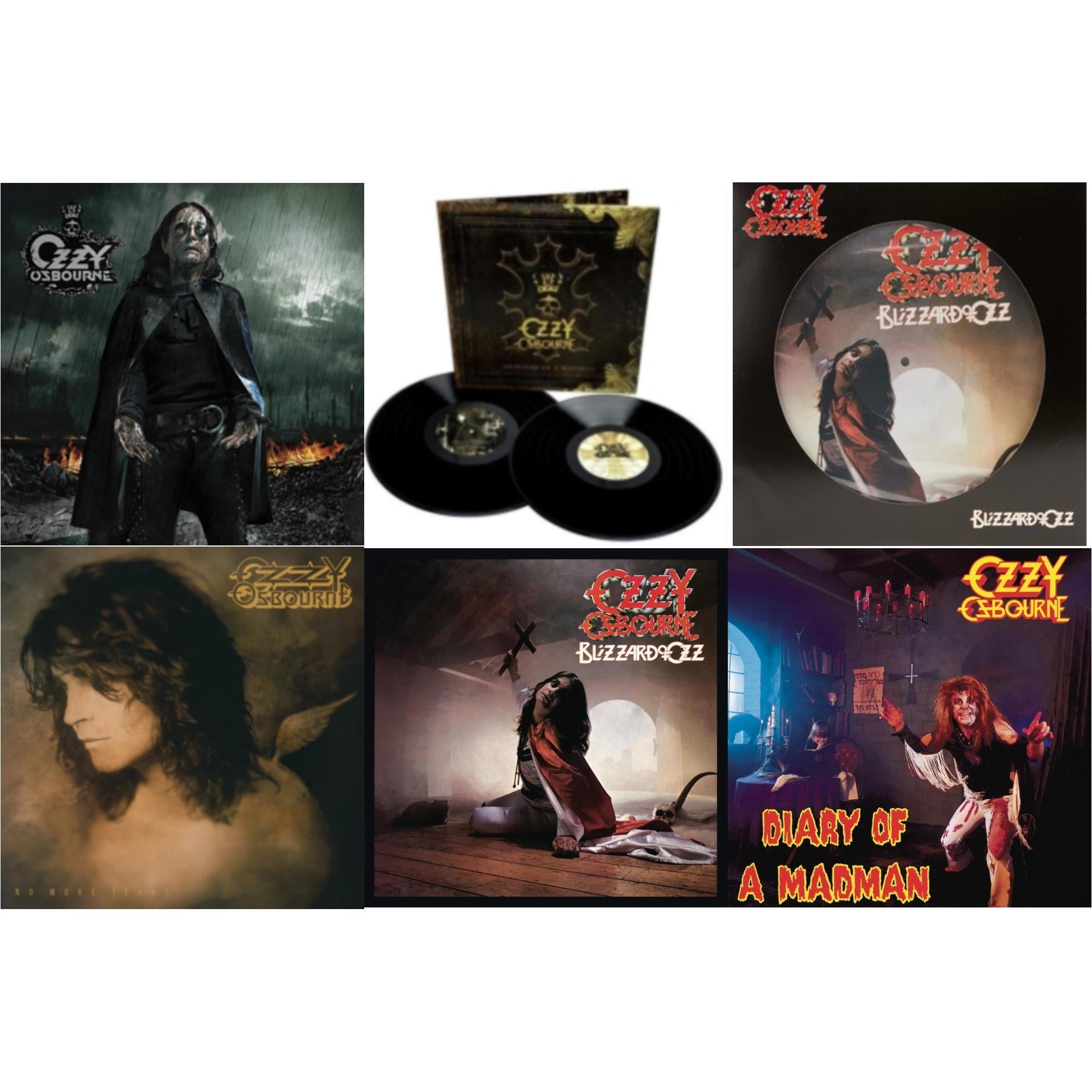 No More Tears (2LP) & Black Rain (2LP) & Blizzard Of Ozz (180G/30Th Anniversary Legacy Edition) & Diary Of A Madman (180G) & Blizzard Of Ozz (Picture Disc) & Memoirs Of A Madman (2LP/180G/Gatefold)
