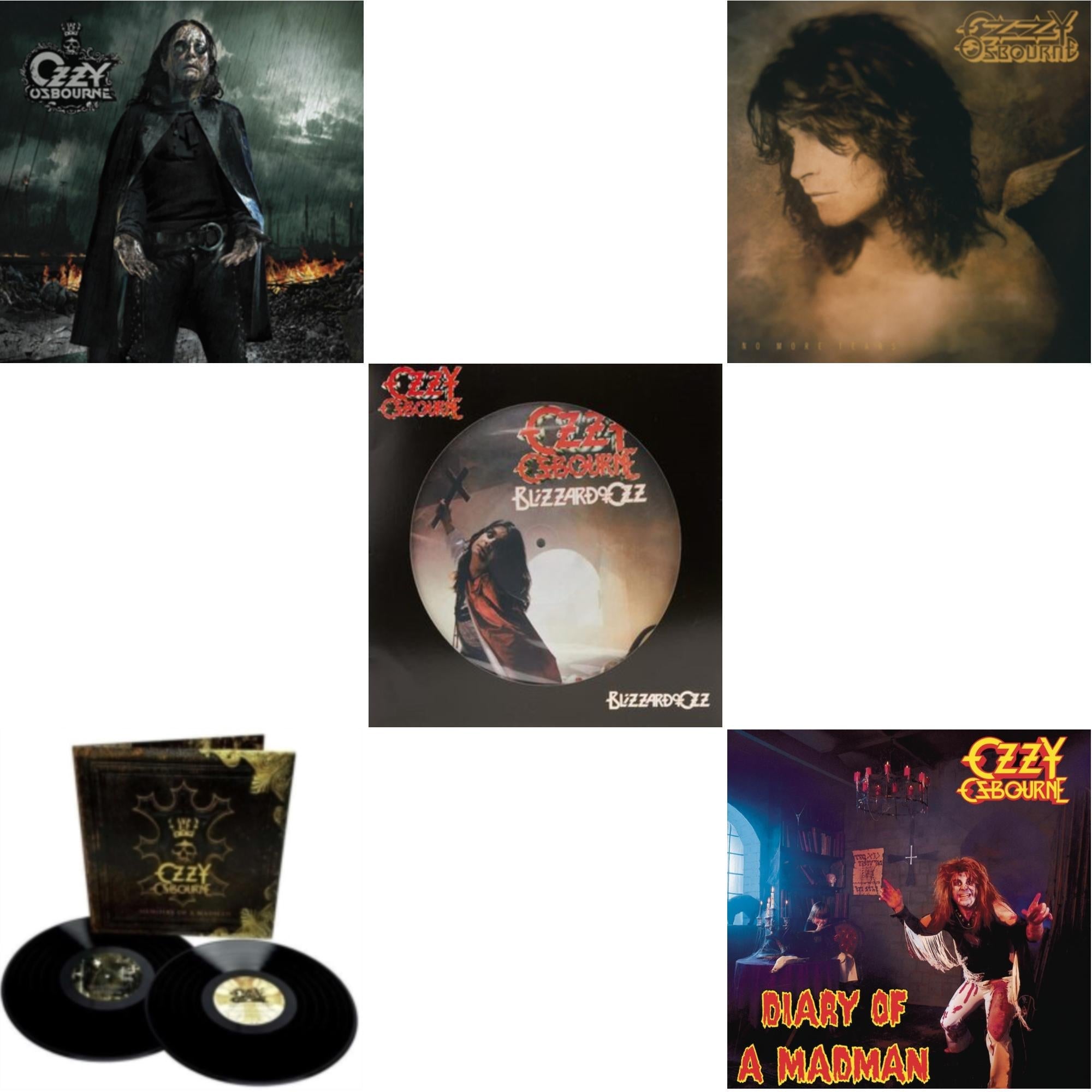 No More Tears (2LP) & Black Rain (2LP) & Diary Of A Madman (180G) & Blizzard Of Ozz (Picture Disc) & Memoirs Of A Madman (2LP/180G/Gatefold)