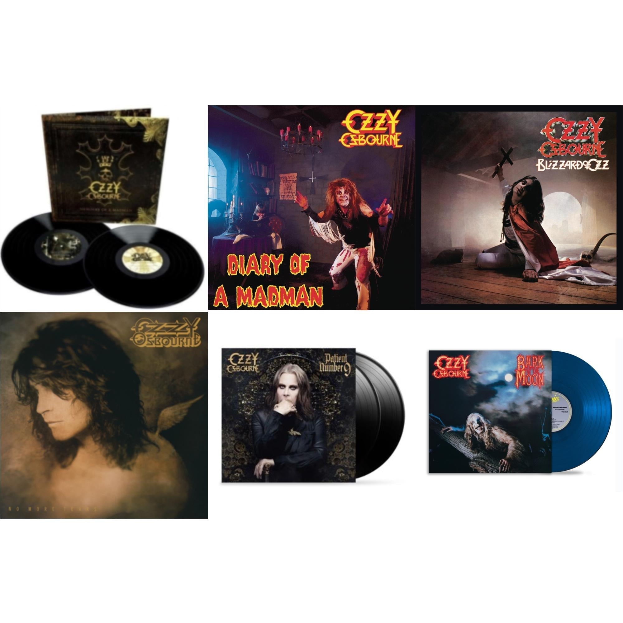 No More Tears (2LP) & Patient Number 9 & Bark At The Moon (40Th Anniversary) (Translucent Cobalt Blue LP Vinyl) & Blizzard Of Ozz (180G/30Th Anniversary Legacy Edition) & Diary Of A Madman (180G) & Memoirs Of A Madman (2LP/180G/Gatefold)