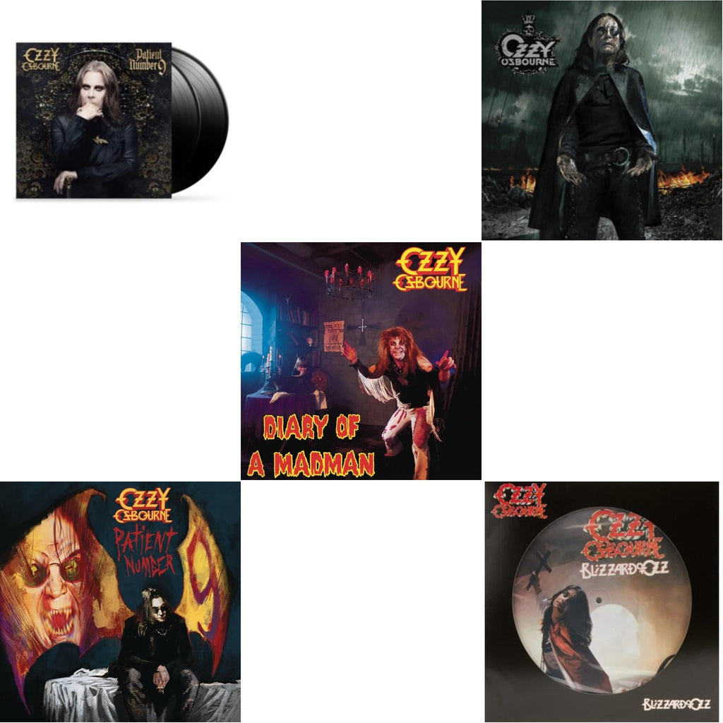Ozzy Osbourne - Patient Number 9 & Black Rain (2LP) & Patient #9 (2LP/Alternative Todd Mcarlane Cover/Comic Book & Diary Of A Madman (180G) & Blizzard Of Ozz (Picture Disc)