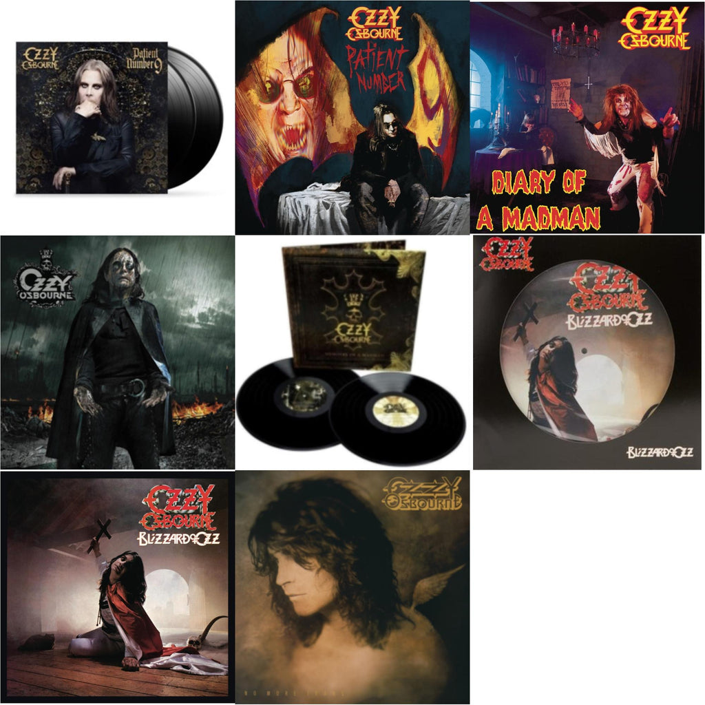 Ozzy Osbourne - No More Tears (2LP) & Patient Number 9 & Black Rain (2LP) & Patient #9 (2LP/Alternative Todd Mcarlane Cover/Comic Book & Blizzard Of Ozz (180G/30Th Anniversary Legacy Edition) & Diary Of A Madman (180G) & Blizzard Of Ozz (Picture