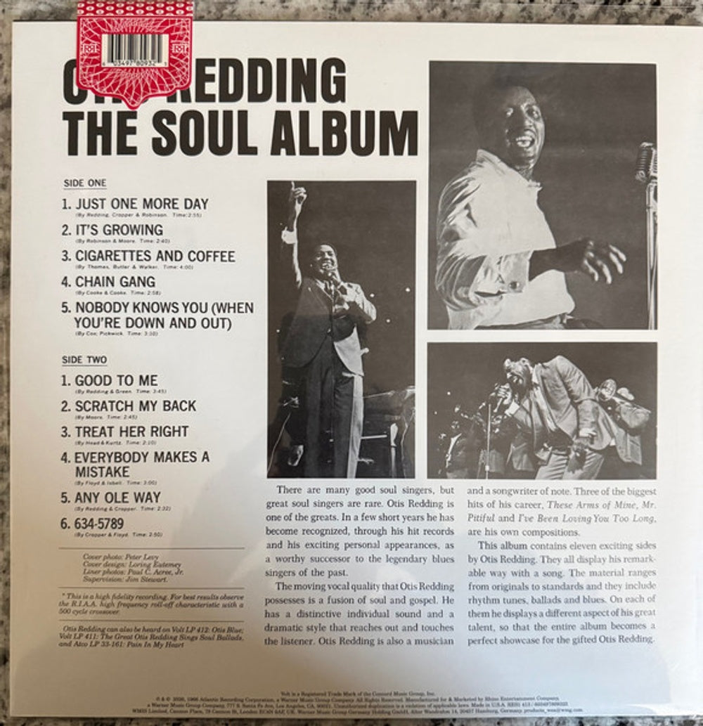 Otis Redding – Soul Album (LP Vinyl) Vinyl Record