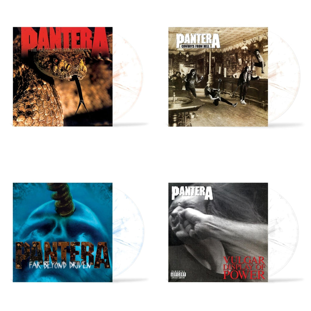 Great Southern Trendkill (Marbled Orange LP Vinyl) (I) & Far Beyond Driven (Marbled Yellow LP Vinyl) & Cowboys From Hell (Marbled Brown LP Vinyl) (I) & Vulgar Display Of Power (Marbled Black/Grey LP Vinyl) (I)
