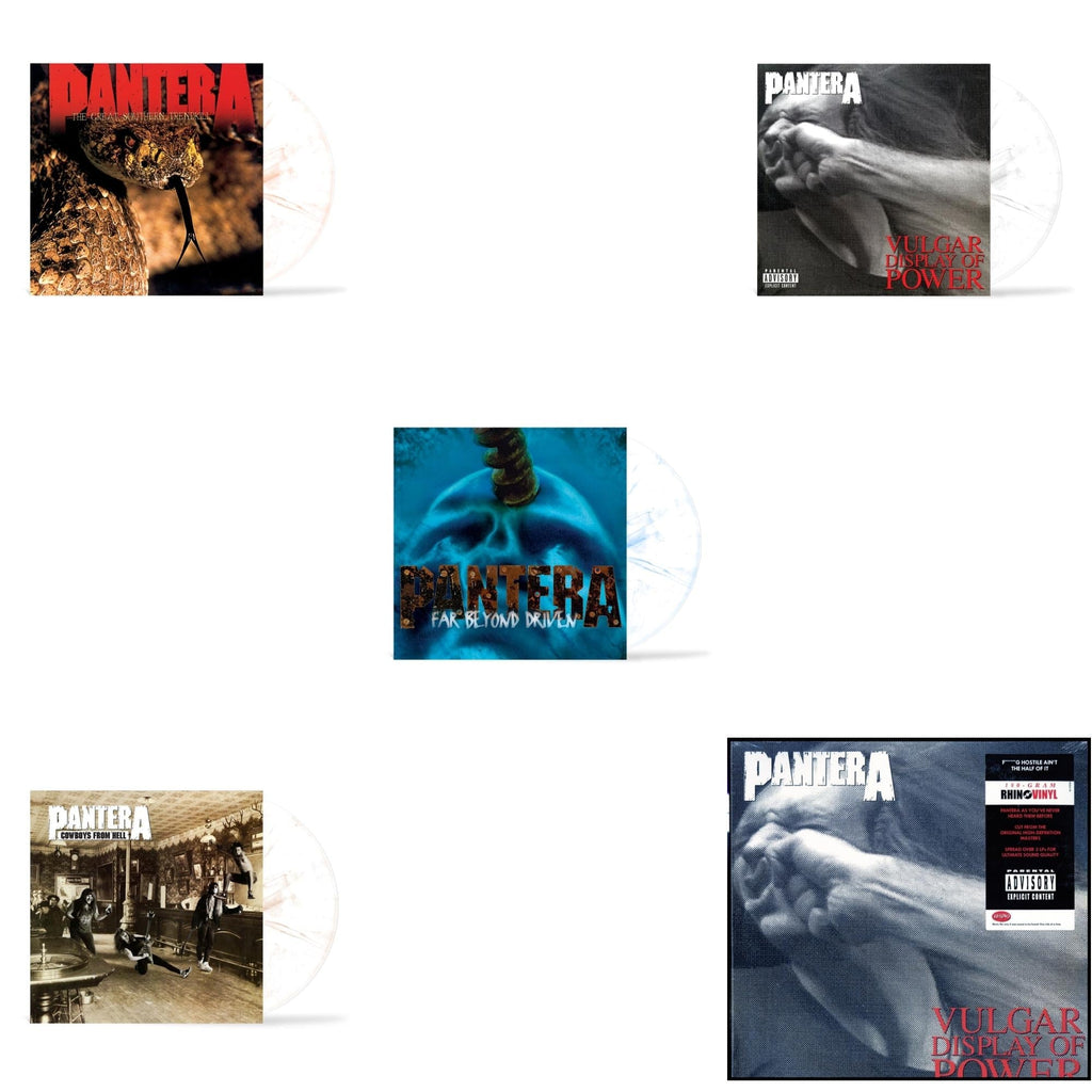 Great Southern Trendkill (Marbled Orange LP Vinyl) (I) & Far Beyond Driven (Marbled Yellow LP Vinyl) & Cowboys From Hell (Marbled Brown LP Vinyl) (I) & Vulgar Display Of Power (Marbled Black/Grey LP Vinyl) (I) & Vulgar Display Of Power