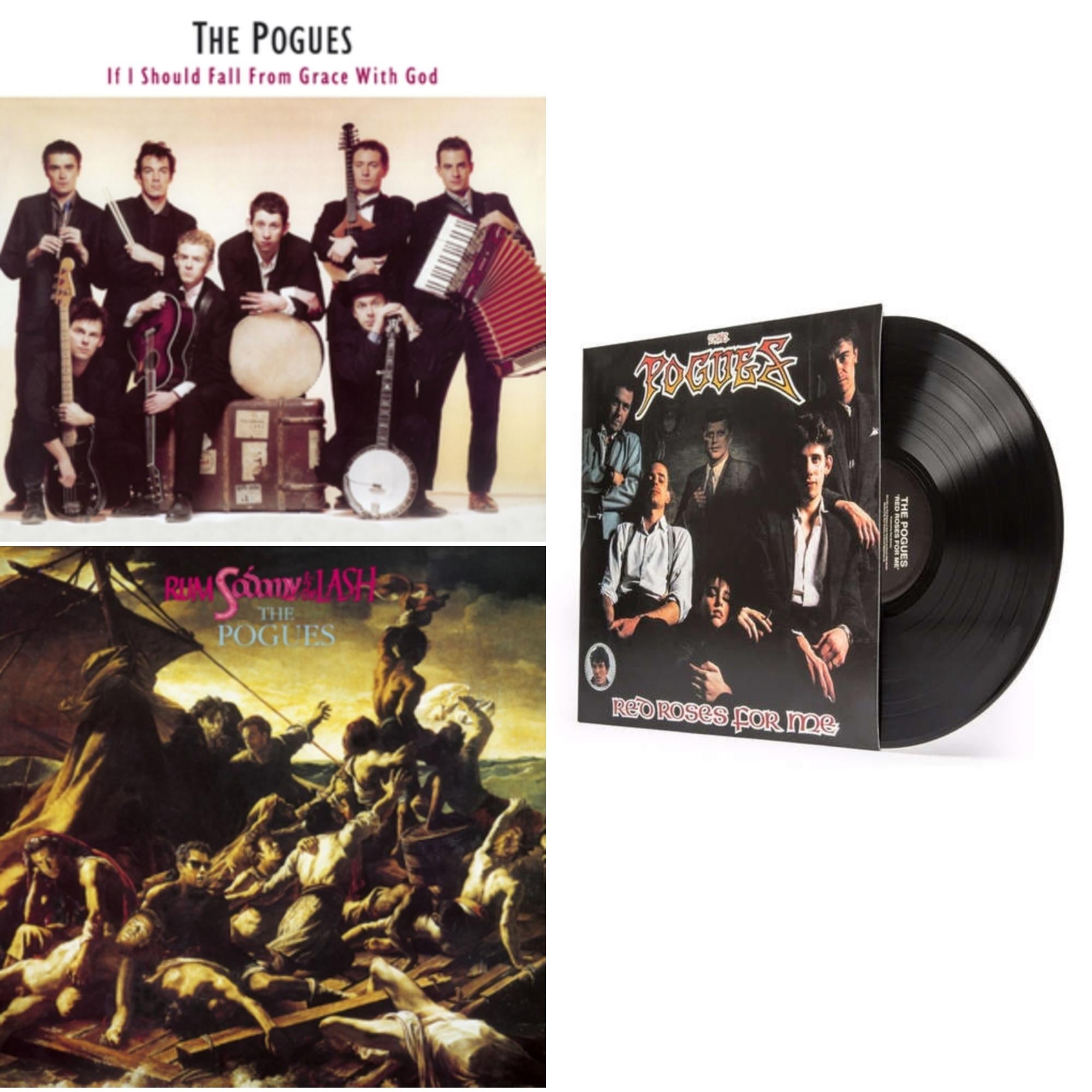 Pogues - If I Should Fall From Grace With God (180G) & Rum Sodomy &The Lash (180G) & Red Roses For Me - LP Vinyl Bundle