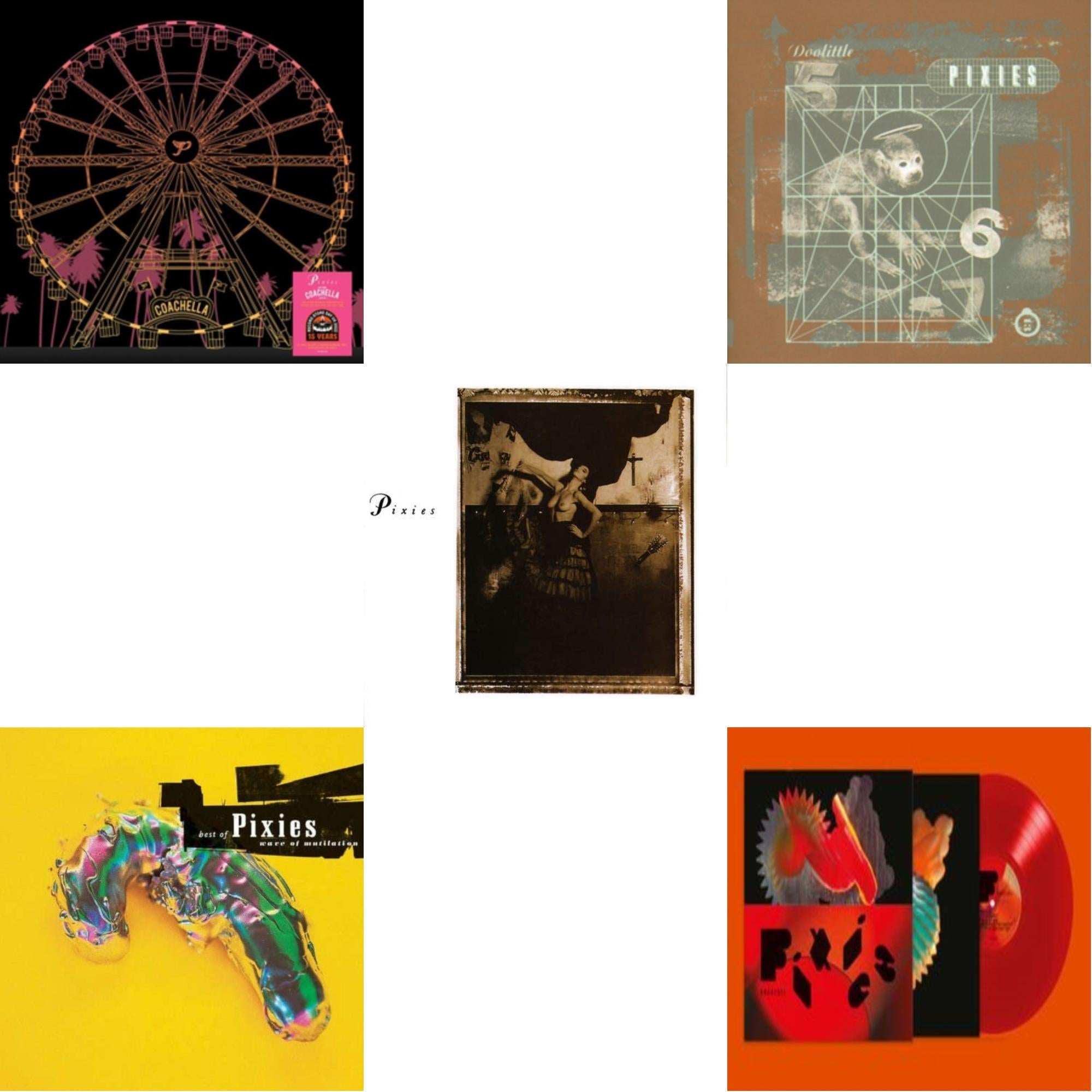 Doggerel & Live At Coachella 2004 (140G/Orange & Yellow Marbled LP Vinyl/Etching D-Side) & Surfer Rosa & Doolittle & Wave Of Mutilation: Best Of Pixies