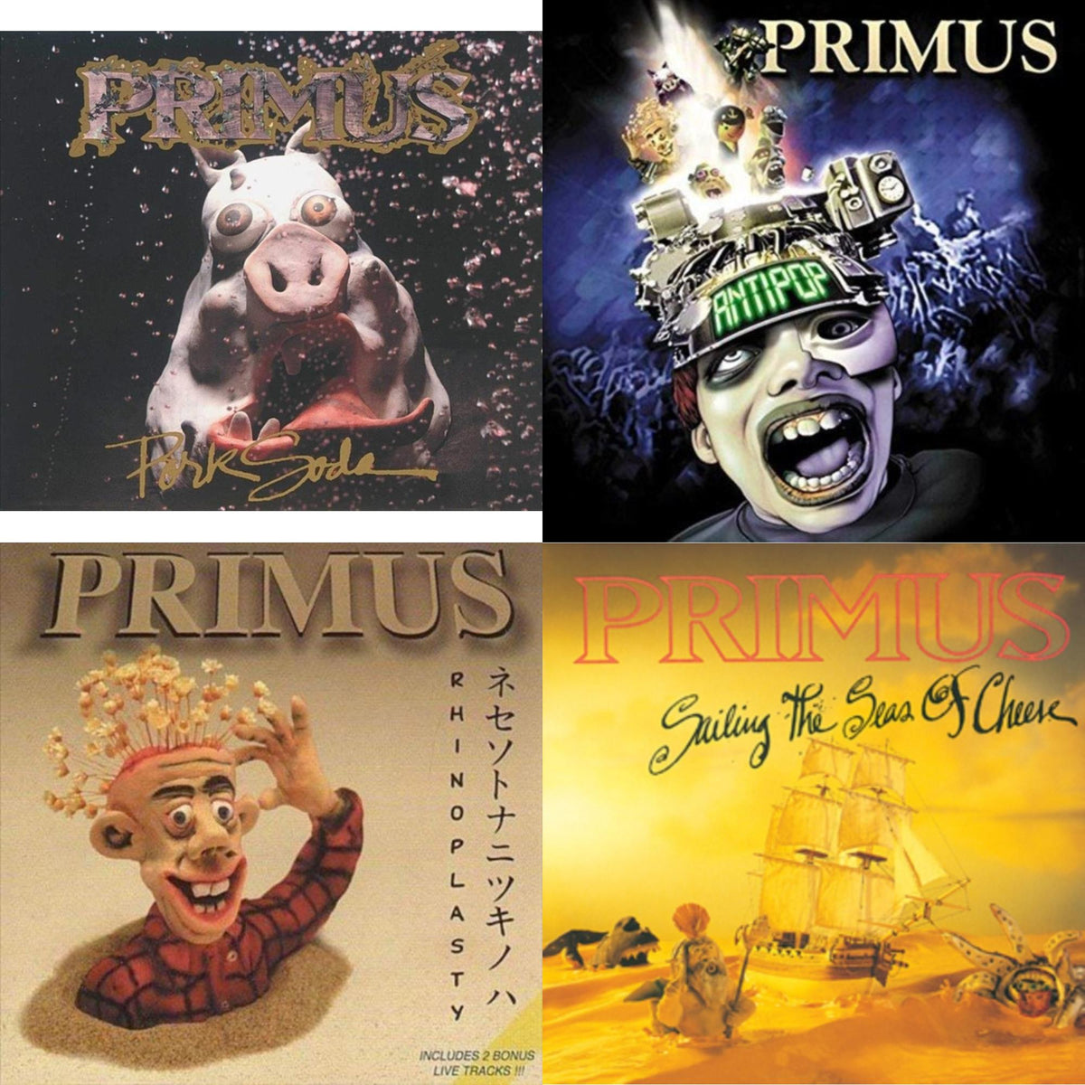 Primus - Pork Soda (2 LP) & Antipop (2 LP) & Rhinoplasty (2 LP) & Sailing Seas Of Cheese