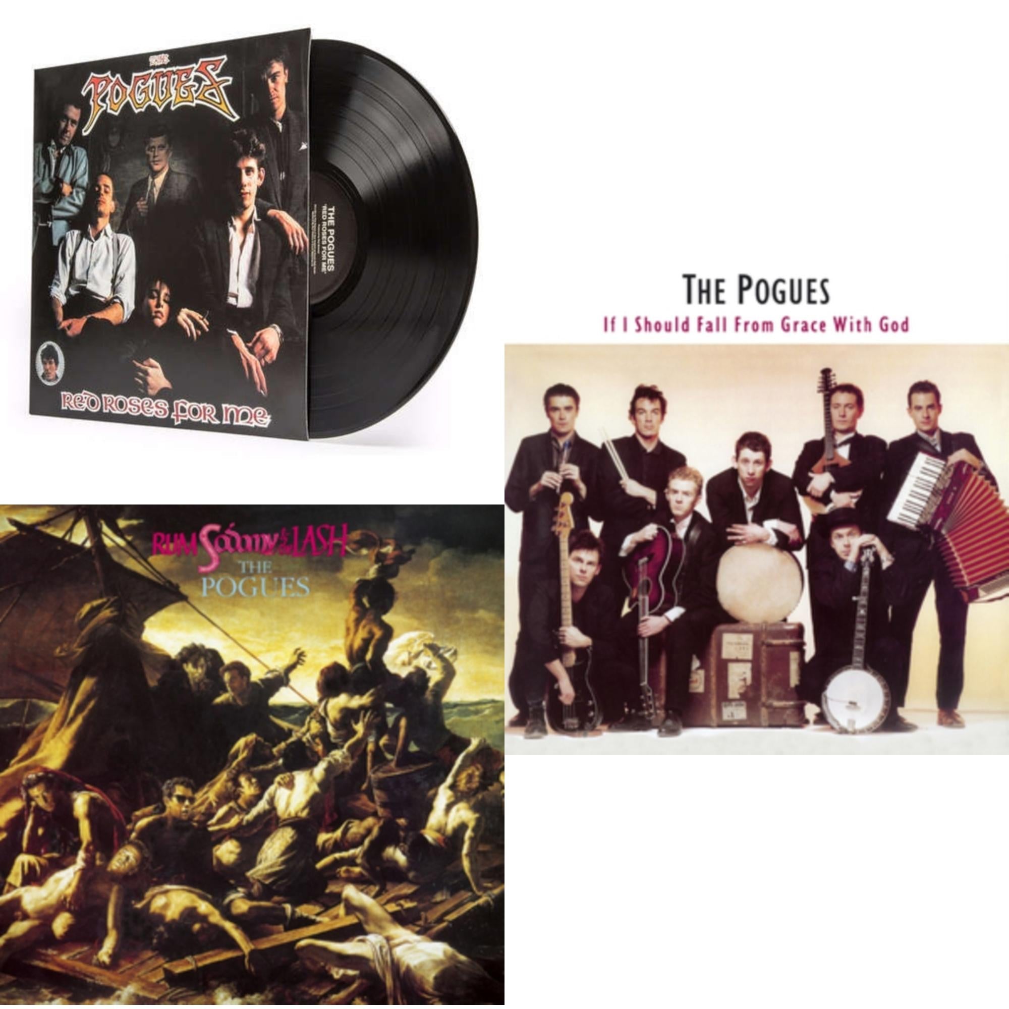 Pogues - Red Roses For Me & Rum Sodomy &The Lash (180G) & If I Should Fall From Grace With God (180G) - LP Vinyl Bundle