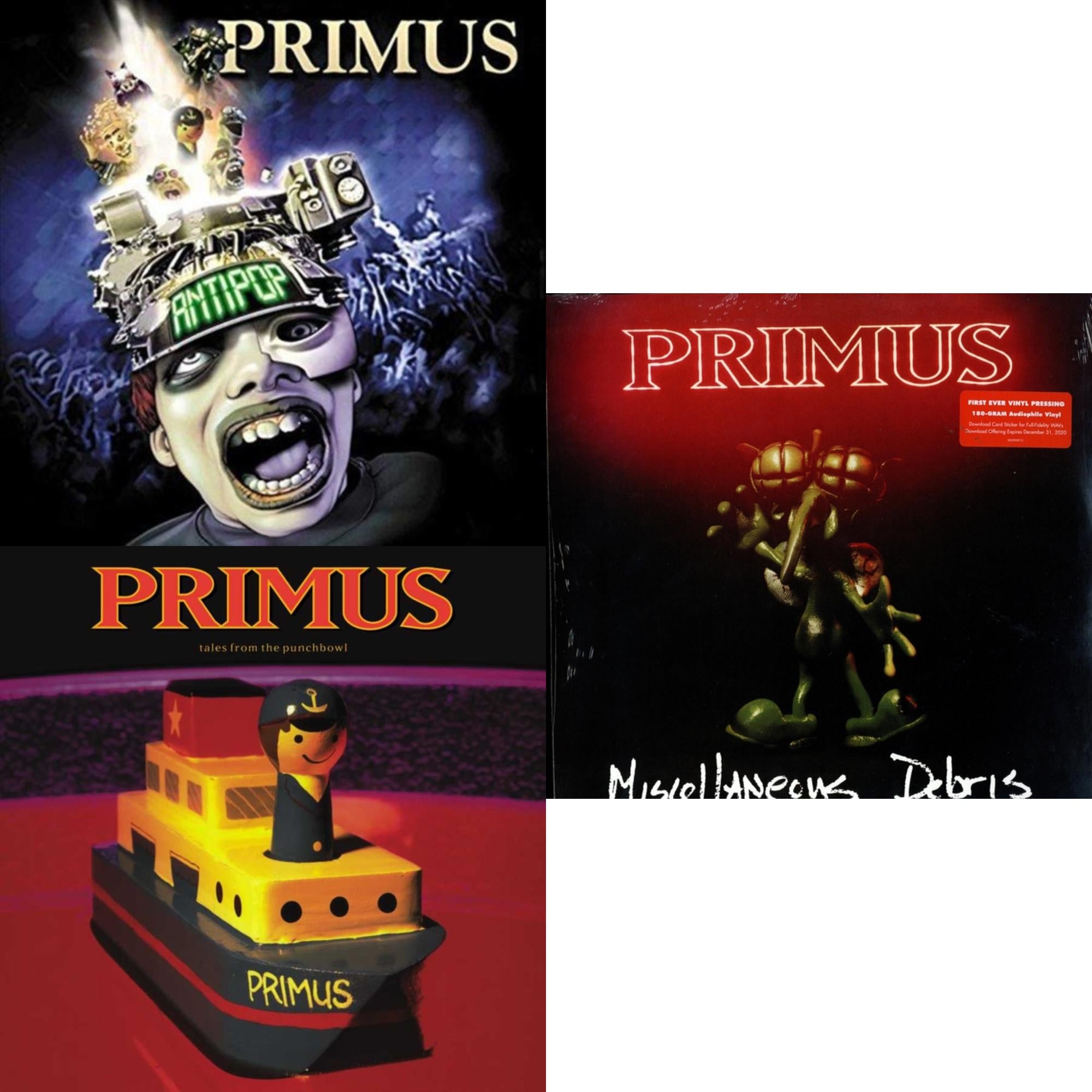 Primus - Antipop (2 LP) & Tales From The Punchbowl (2LP) & Miscellaneous Debris