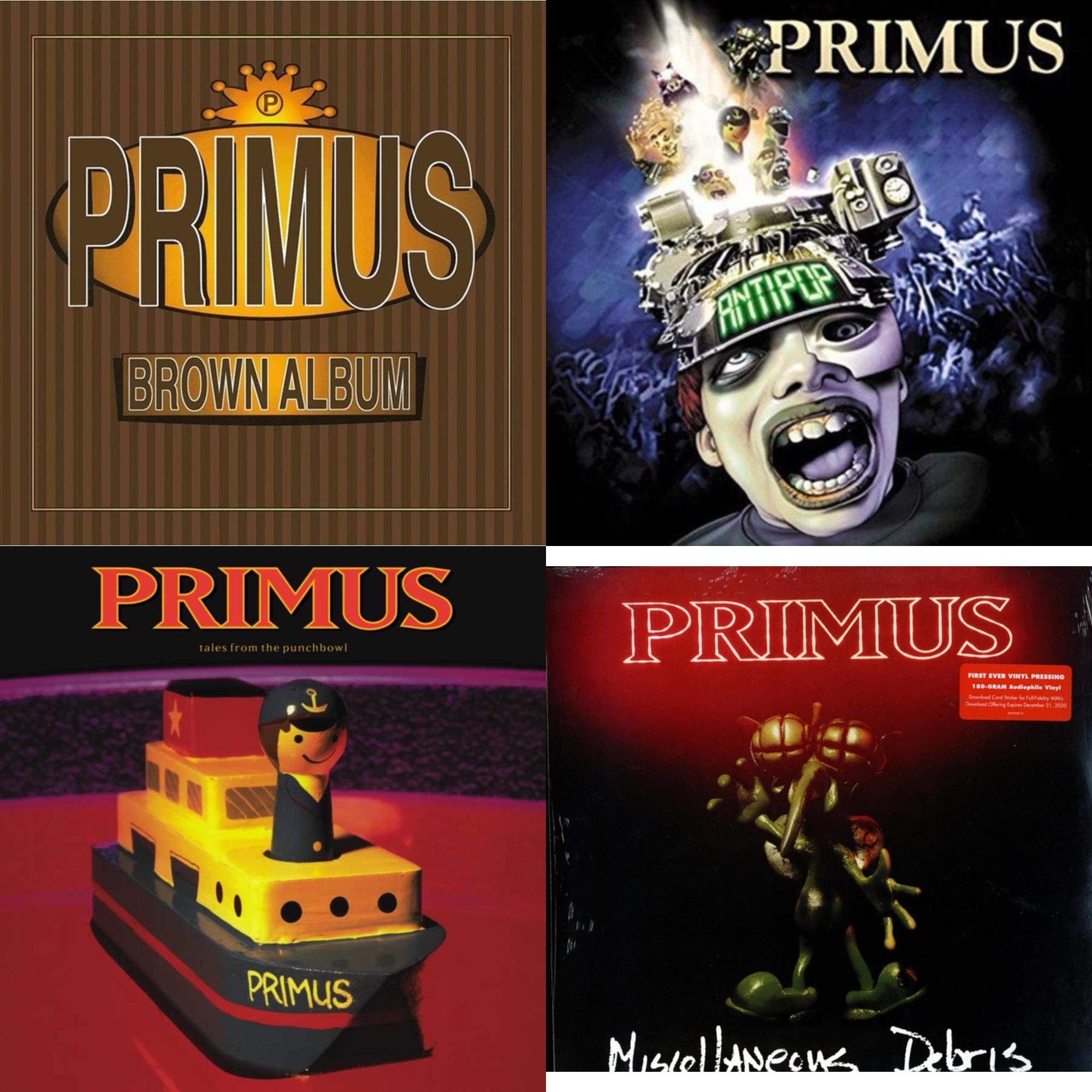 Primus - Brown Album (2LP) & Antipop (2 LP) & Tales From The Punchbowl (2LP) & Miscellaneous Debris
