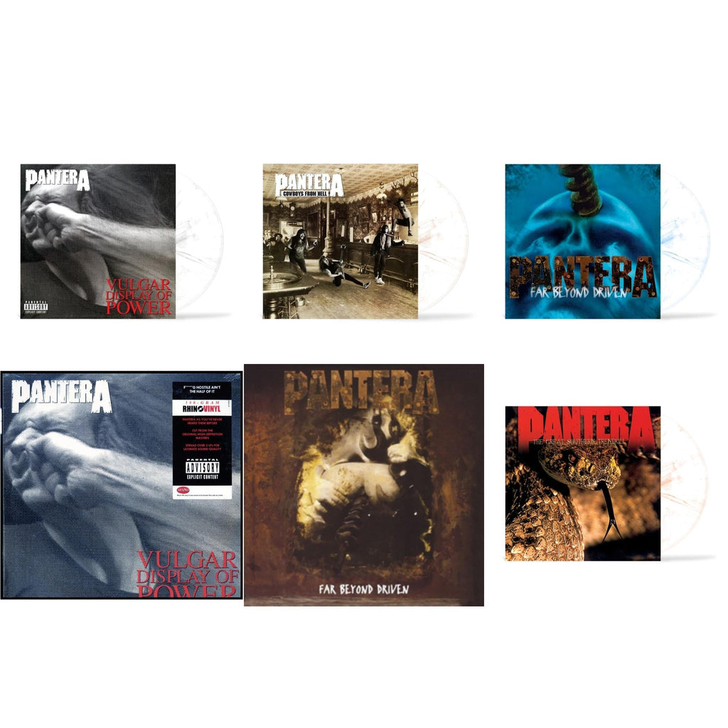 Great Southern Trendkill (Marbled Orange LP Vinyl) (I) & Far Beyond Driven (Marbled Yellow LP Vinyl) & Cowboys From Hell (Marbled Brown LP Vinyl) (I) & Vulgar Display Of Power (Marbled Black/Grey LP Vinyl) (I) & Vulgar Display Of Power & Far Beyond Driven