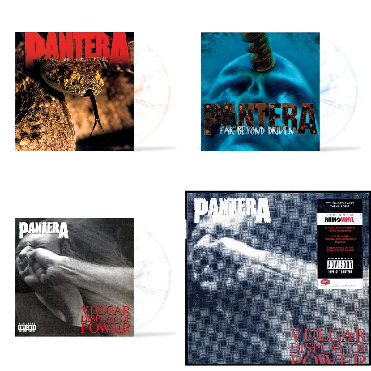 Great Southern Trendkill (Marbled Orange LP Vinyl) (I) & Far Beyond Driven (Marbled Yellow LP Vinyl) & Vulgar Display Of Power (Marbled Black/Grey LP Vinyl) (I) & Vulgar Display Of Power