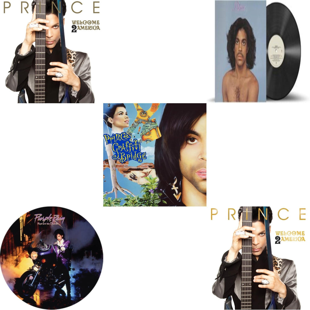 Purple Rain Ost (Picture Disc) & Welcome 2 America (2LP) & Prince (X) & Welcome 2 America (Deluxe/2LP/CD/Blu-Ray) & Music From Graffiti Bridge (X) (2LP)