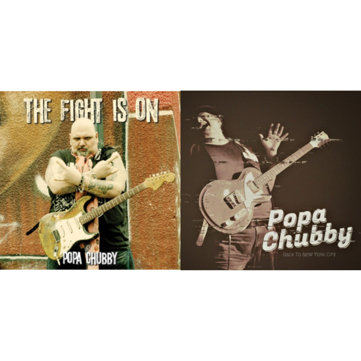 Popa Chubby - Fight Is On & Back To New York City - LP Vinyl Bundle