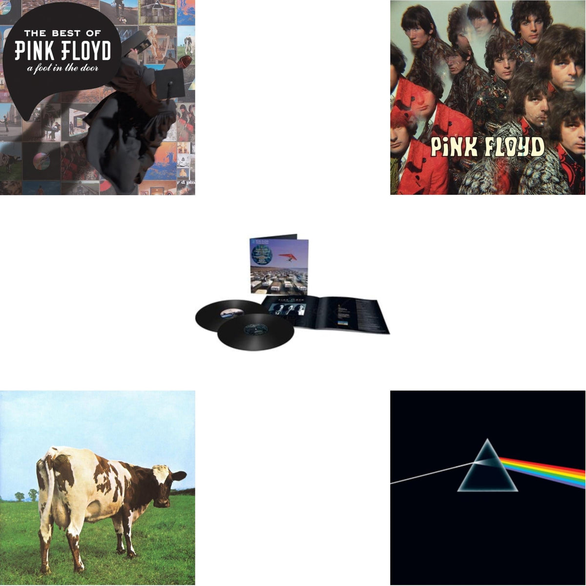 Momentary Lapse Of Reason (Remixed & Updated) (2LP) & Piper At The Gates Of Dawn (Mono Version) & Dark Side Of The Moon (50Th Anniversary Remaster) & Atom Heart Mother (180G/Gatefold/2016 Version) & Best Of Pink Floyd: A Foot In Door (2LP/180G Vinyl)