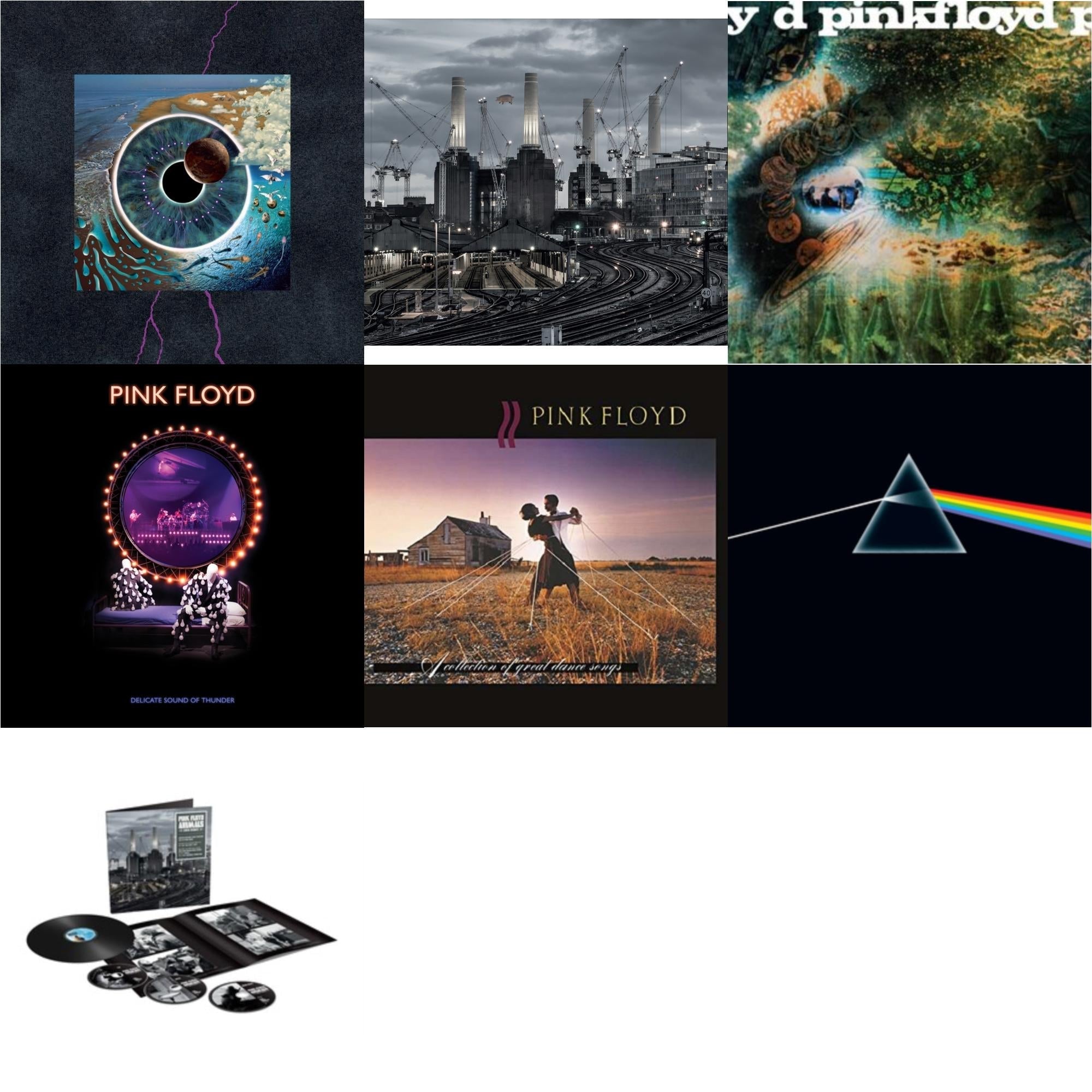 Pink Floyd - Animals (2018 Remix) (LP/CD/DVD/Blu-Ray/180G) & Animals (2018 Remix) (180G/LP/CD/Blu-Ray/DVD) & Delicate Sound Of Thunder (3LP) & Saucerful Of Secrets (Mono/180G) & Dark Side Of The Moon (50Th Anniversary Remaster) & Pulse (180G/4LP/52