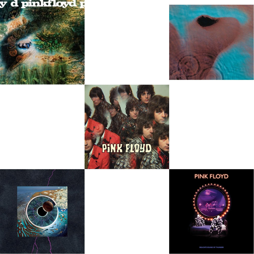 Delicate Sound Of Thunder (3LP) & Piper At The Gates Of Dawn (Mono Version) & Saucerful Of Secrets (Mono/180G) & Meddle (180G/Gatefold/2016 Version) & Pulse (180G/4LP/52 Pp Book)