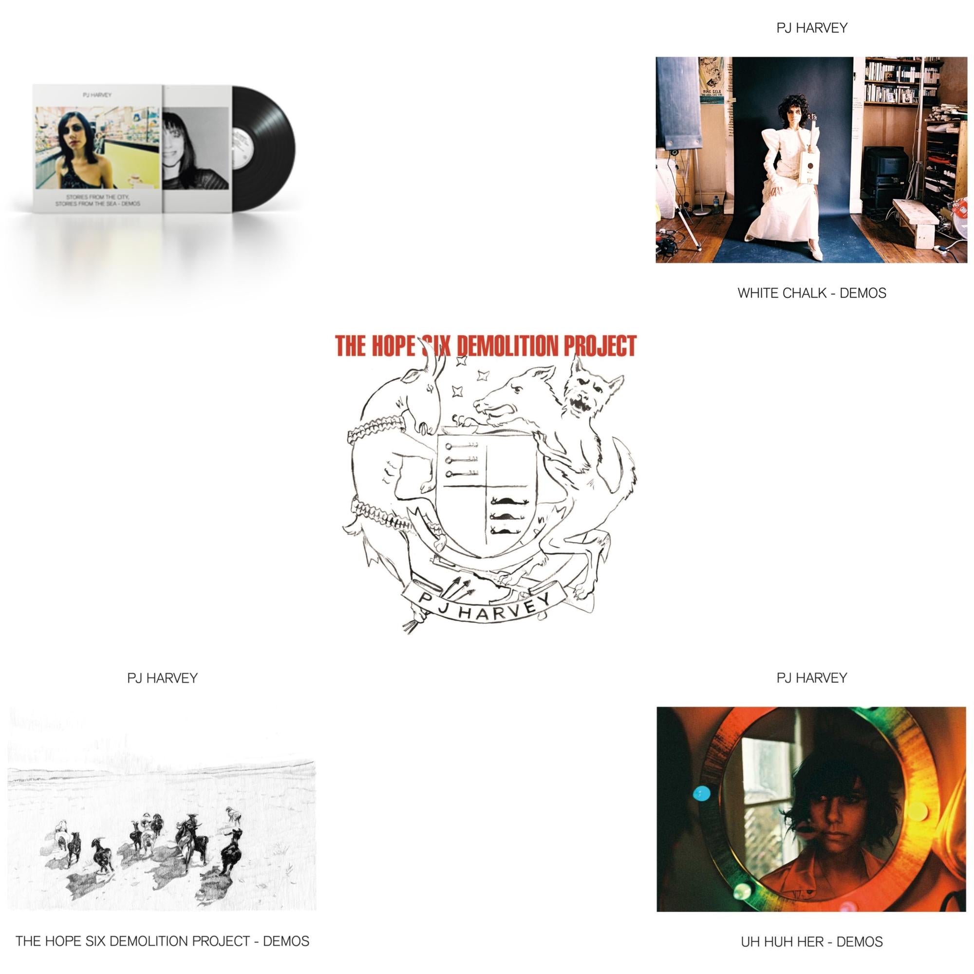Pj Harvey - Uh Huh Her (Demos) & White Chalk (Demos) & Hope Six Demolition Project & Hope Six Demolition Project - Demos & Stories From The City, Stories From The Sea - Demos - LP Vinyl Bundle
