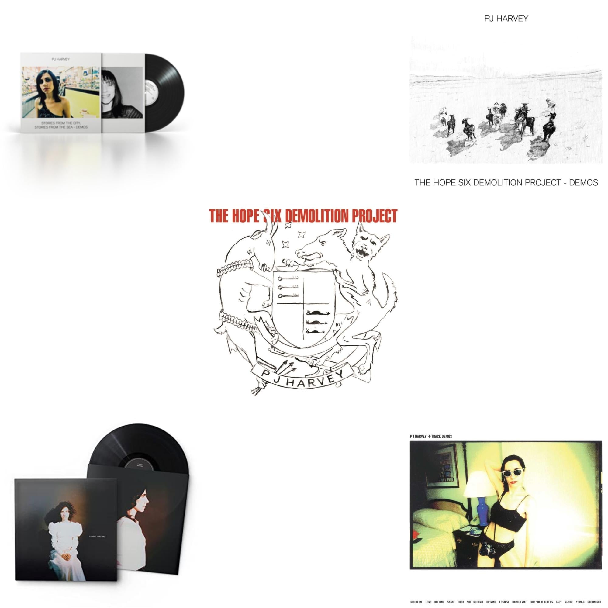 Pj Harvey - White Chalk & Hope Six Demolition Project & Hope Six Demolition Project - Demos & 4-Track Demos & Stories From The City, Stories From The Sea - Demos - LP Vinyl Bundle