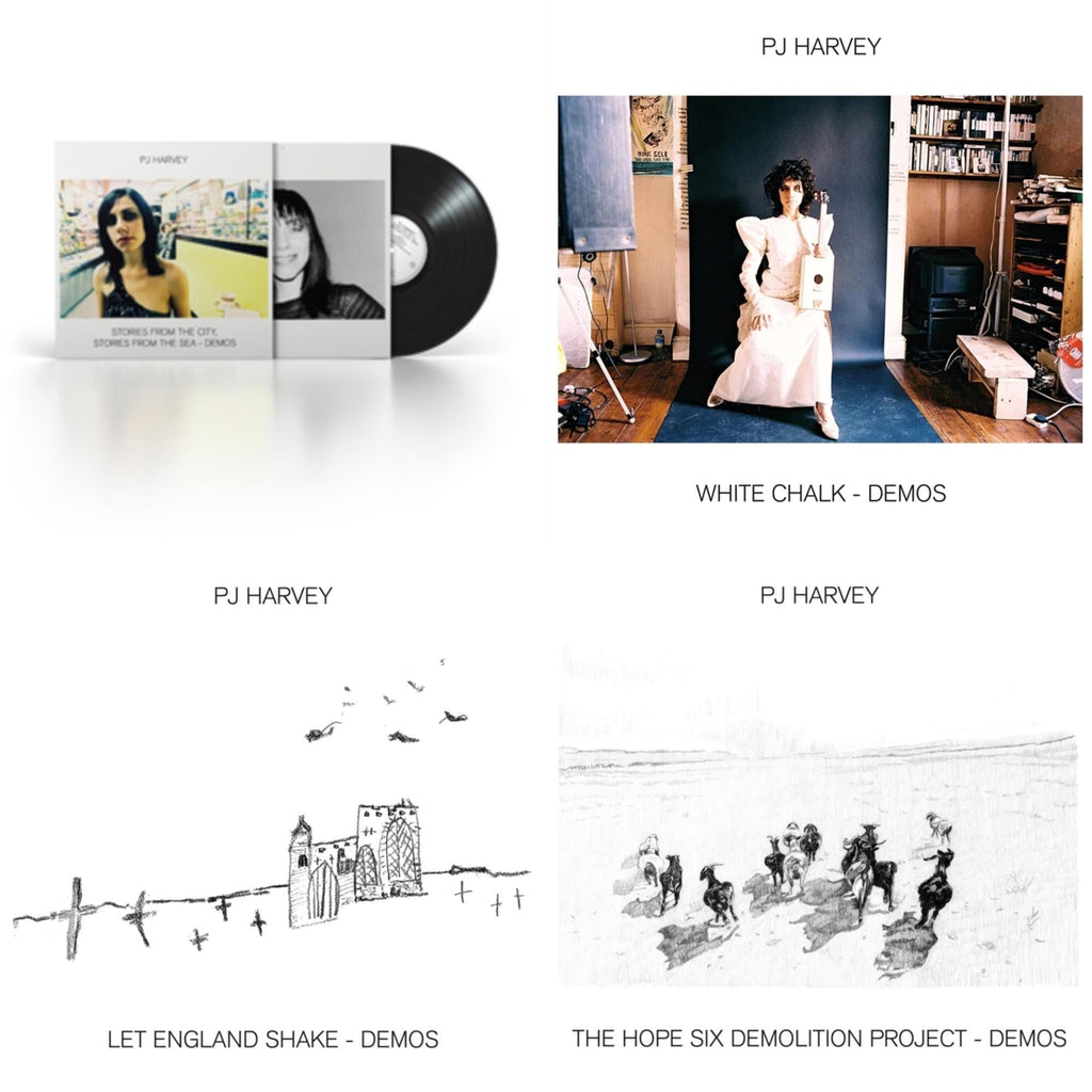 Pj Harvey - White Chalk (Demos) & Let England Shake - Demos & Hope Six Demolition Project - Demos & Stories From The City, Stories From The Sea - Demos - LP Vinyl Bundle