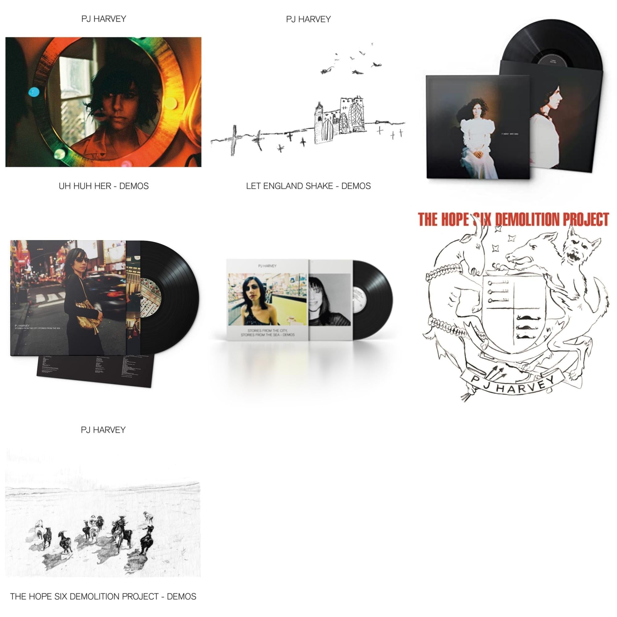 Pj Harvey - Uh Huh Her (Demos) & Let England Shake - Demos & White Chalk & Stories From The City, Stories From The Sea & Stories From The City, Stories From The Sea - Demos & Hope Six Demolition Project & Hope Six Demolition Project - Demos - LP