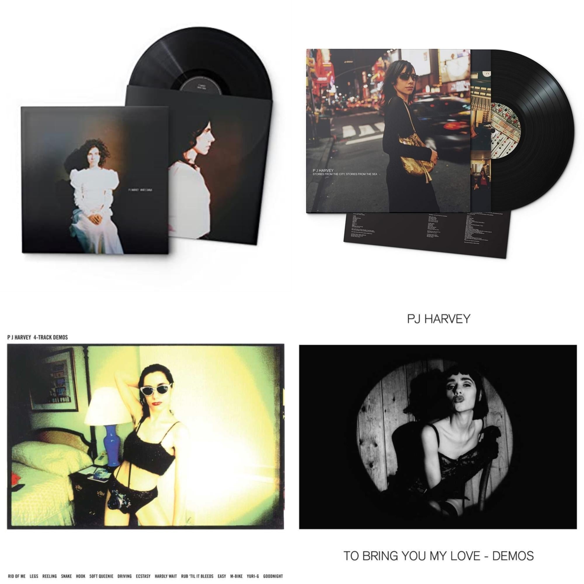 Pj Harvey - White Chalk & 4-Track Demos & To Bring You My Love - Demos & Stories From The City, Stories From The Sea - LP Vinyl Bundle