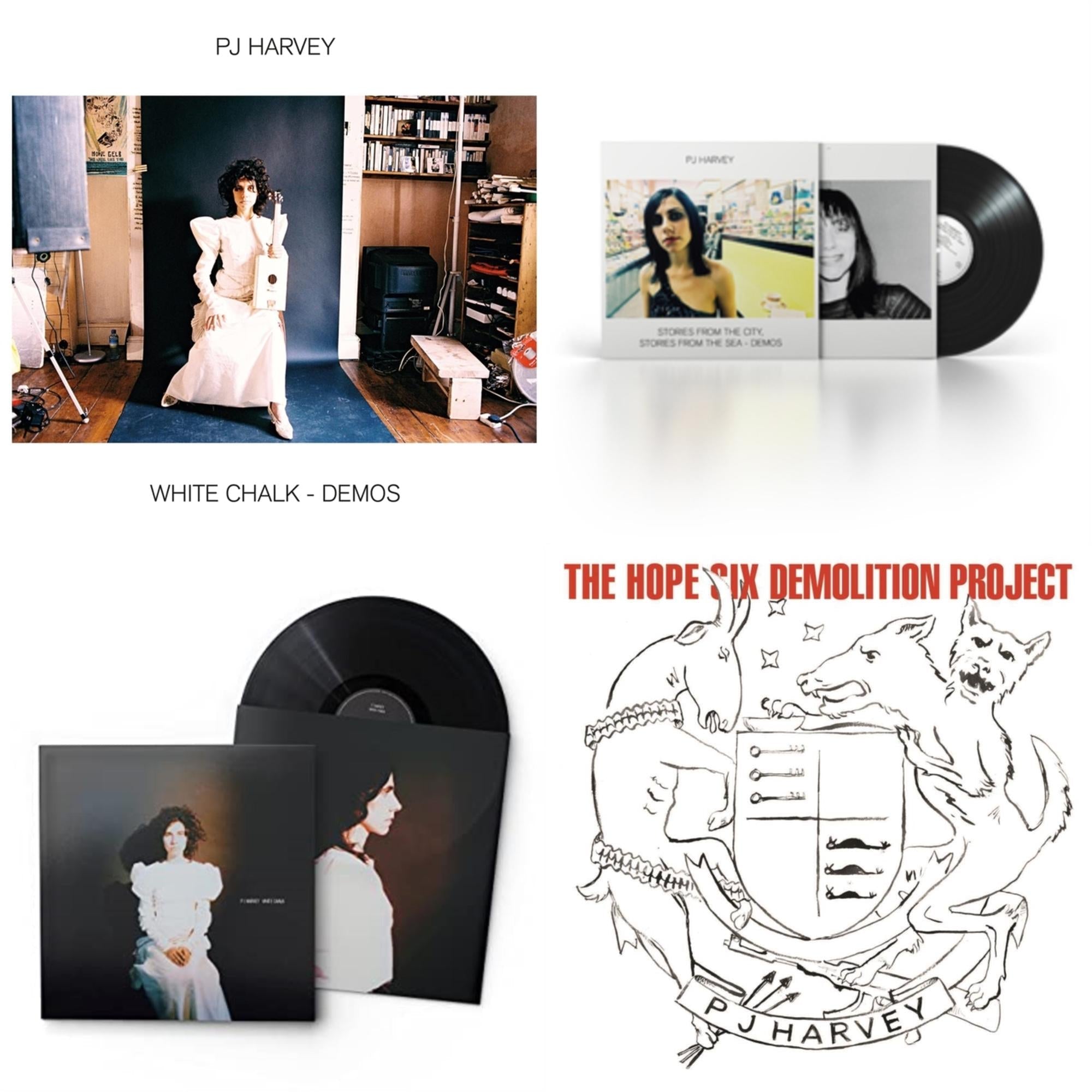 Pj Harvey - White Chalk & White Chalk (Demos) & Hope Six Demolition Project & Stories From The City, Stories From The Sea - Demos - LP Vinyl Bundle