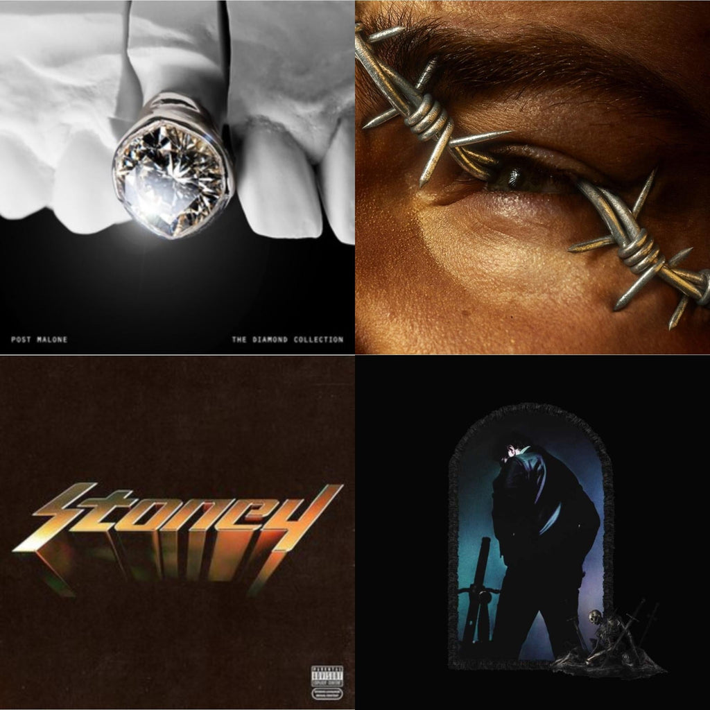 Diamond Collection (Metallic Silver Vinyl/2LP) & Hollywood's Bleeding (2LP/Pink Vinyl) & Stoney (Orange LP Vinyl) & Beerbongs & Bentleys (2LP/Clear Vinyl)
