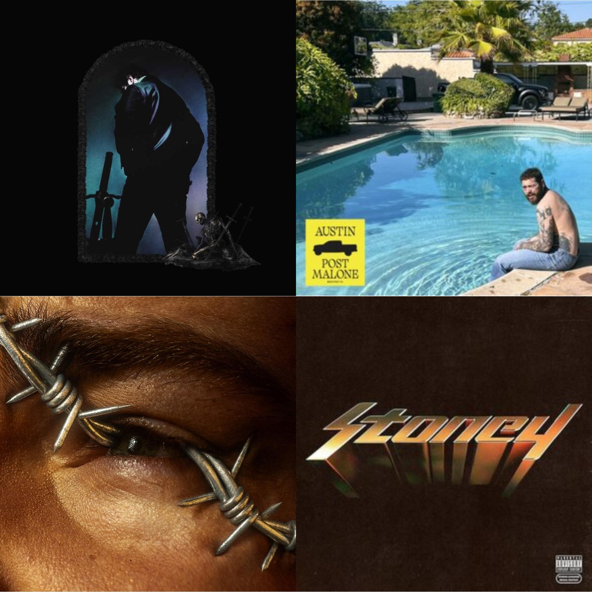Austin (Forest Green/2LP) (X) & Hollywood's Bleeding (2LP/Pink Vinyl) & Stoney (Orange LP Vinyl) & Beerbongs & Bentleys (2LP/Clear Vinyl)