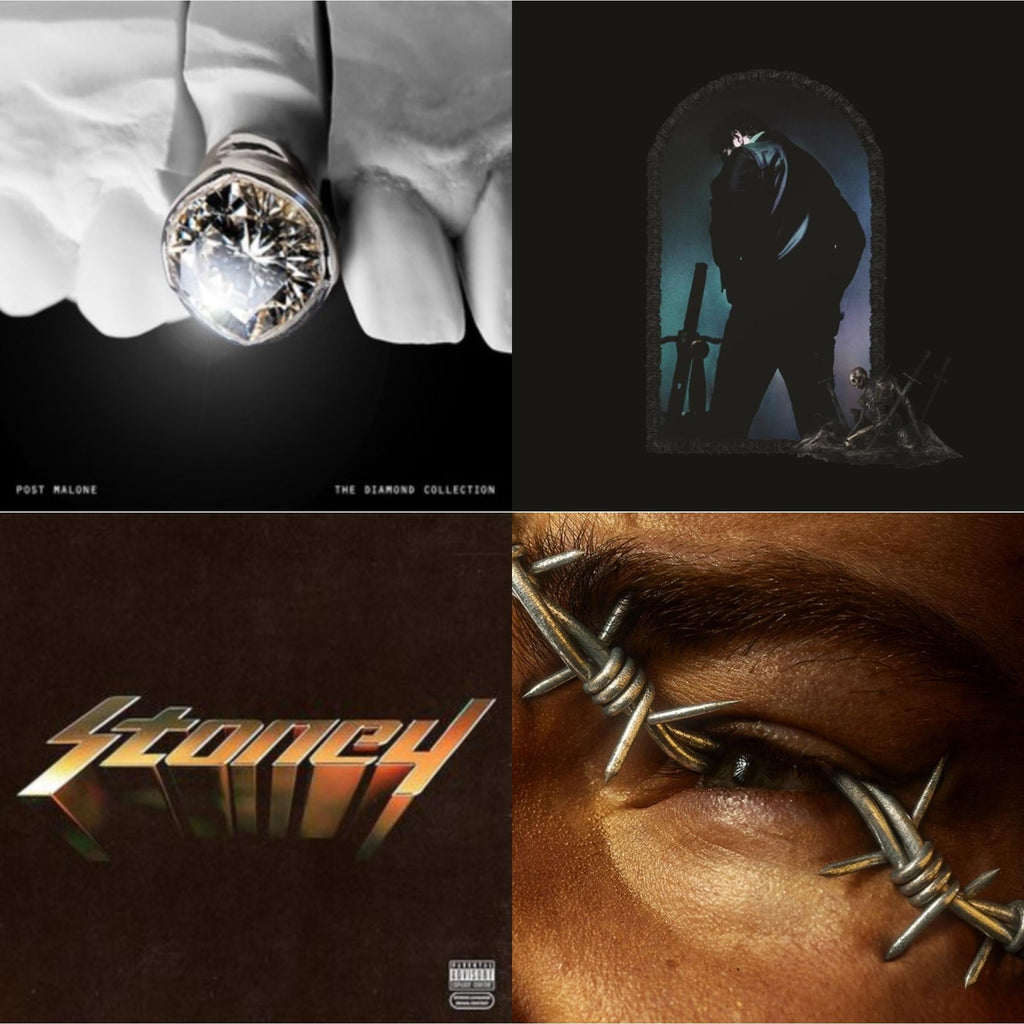 Diamond Collection (Metallic Silver Vinyl/2LP) & Hollywood's Bleeding (Lavender Vinyl/2LP) & Stoney (Orange LP Vinyl) & Beerbongs & Bentleys (2LP/Clear Vinyl)