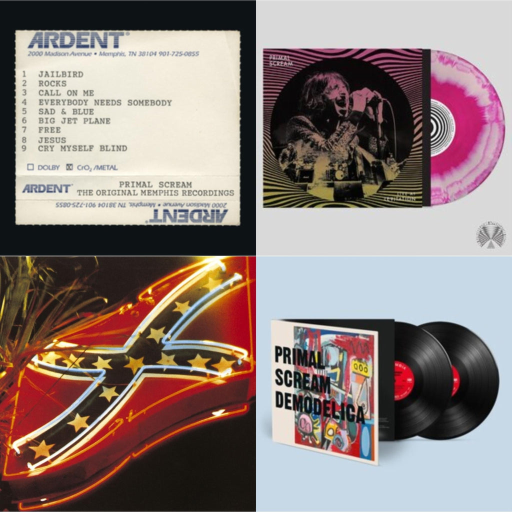 Primal Scream - Give Out But Don’T Give Up & Live At Levitation (Pink LP Vinyl) (Ten Bands One Cause) & Give Out But Don't Give Up (The Original Memphis Recordings) (3LP/140G) & Demodelica