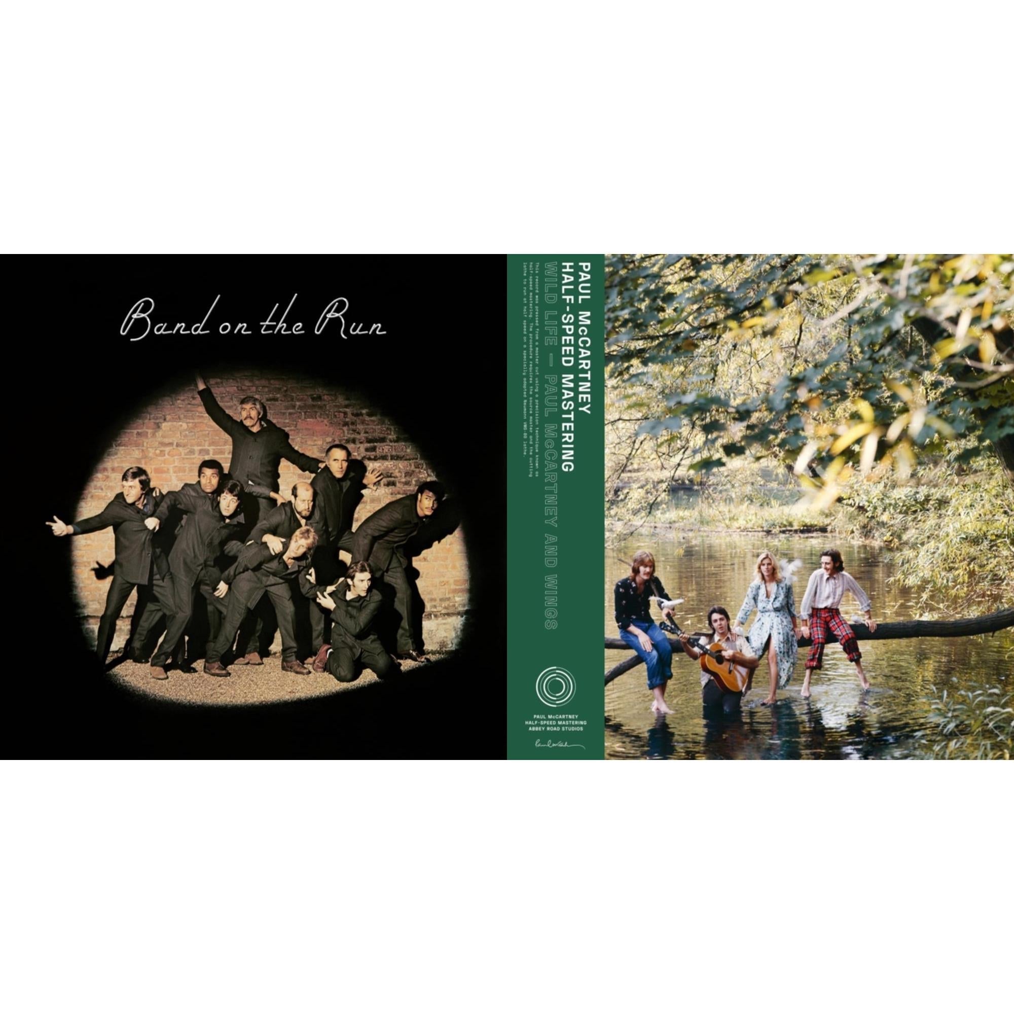 Paul & Wings Mccartney - Band On The Run (Half-Speed) & Wild Life (50Th Anniversary/Half-Speed Master) - LP Vinyl Bundle