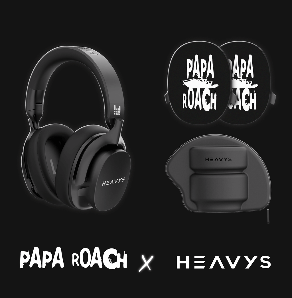 Papa Roach Official Limited Edition Heavys Headphone Shells & Headphone Bundle