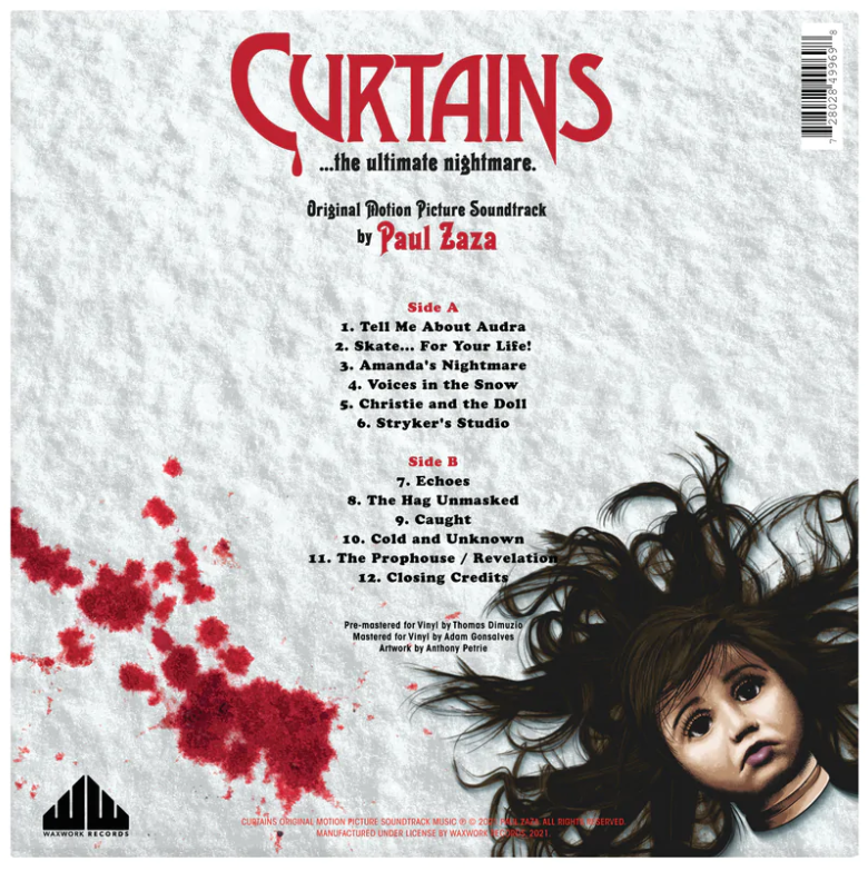Curtains Original Motion Picture Soundtrack (180g, Clear & Red Vinyl) Vinyl Record