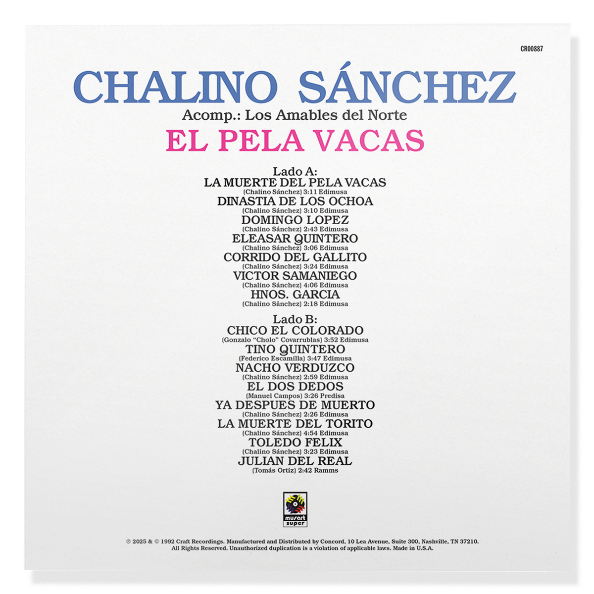 El Pela Vacas Vinyl Record