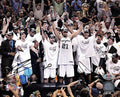 Manu Ginobili Robert Horry Nazr Mohammed Signed 8x10 Photo PSA Spurs Autographed
