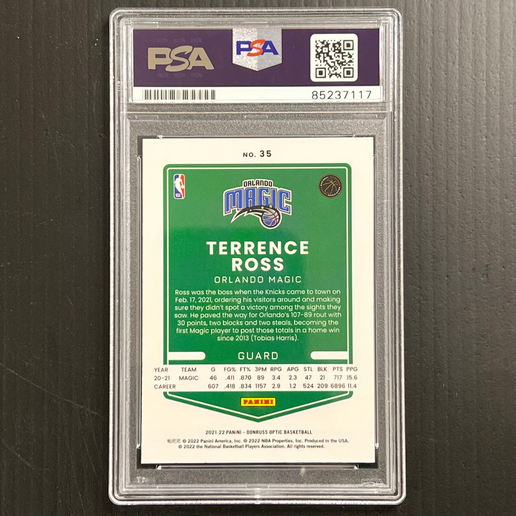 2021-22 Panini Donruss Optic #35 Terrence Ross Signed Card AUTO PSA Slabbed Magic