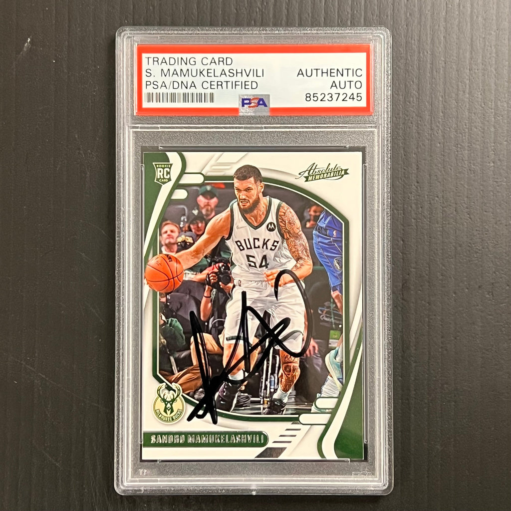 2021-2022 Panini Chronicles Absolute #200 Sandro Mamukelashvili Signed Card AUTO PSA/DNA Slabbed Bucks