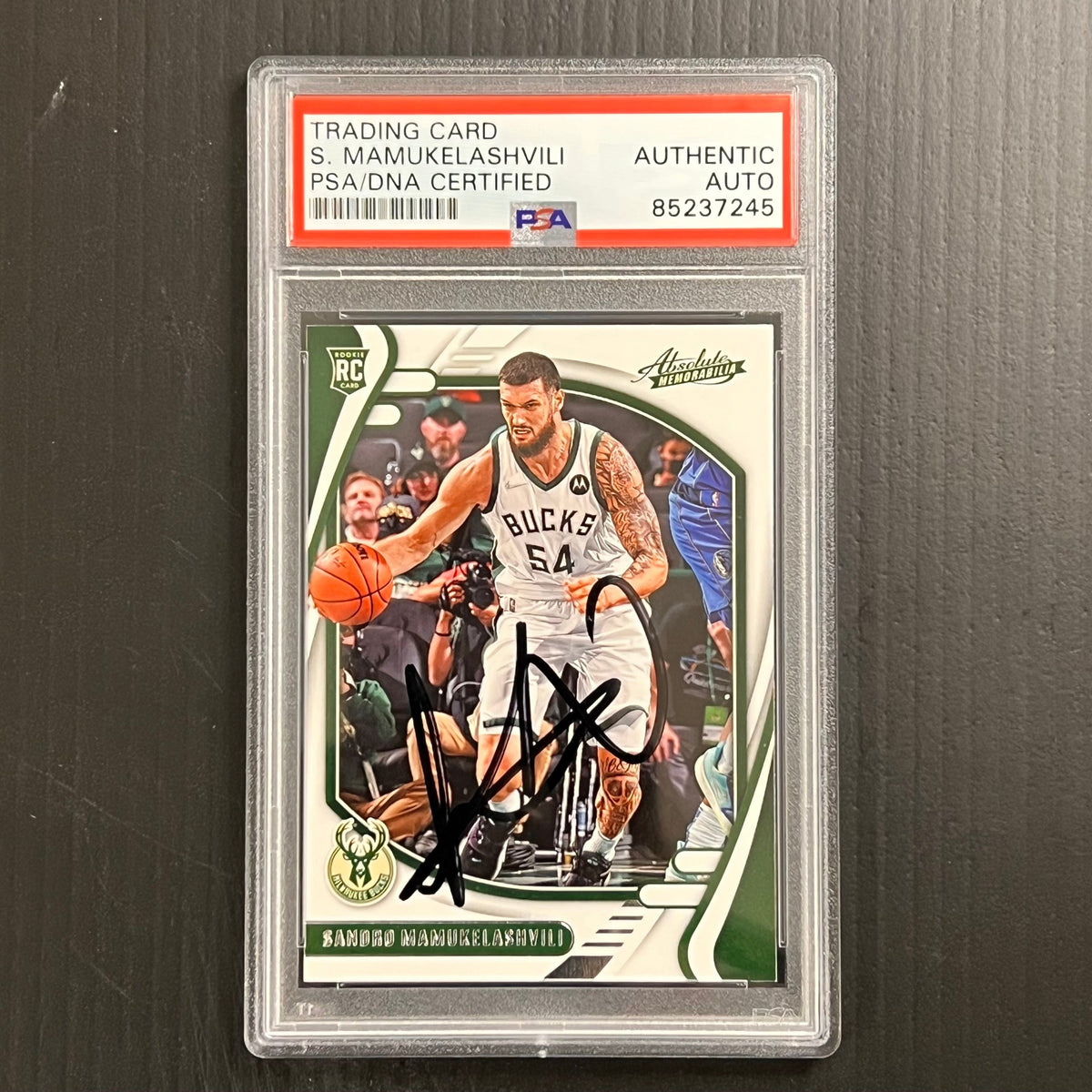 2021-2022 Panini Chronicles Absolute #200 Sandro Mamukelashvili Signed Card AUTO PSA/DNA Slabbed Bucks