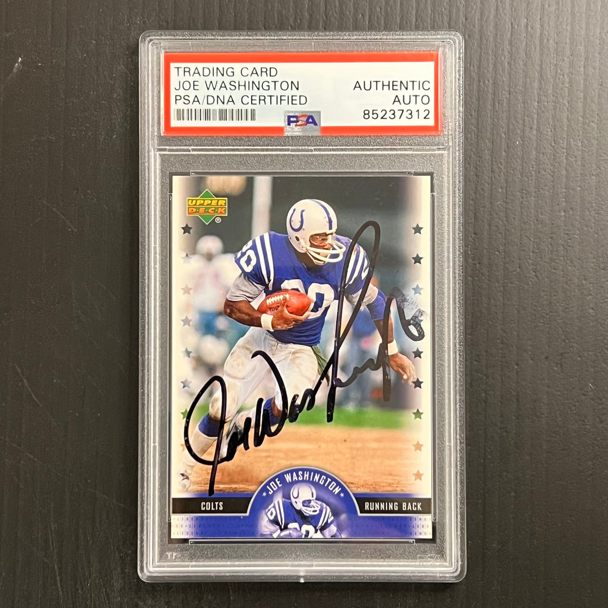 2005 Upper Deck #11 Joe Washington Signed AUTO PSA Slabbed Colts
