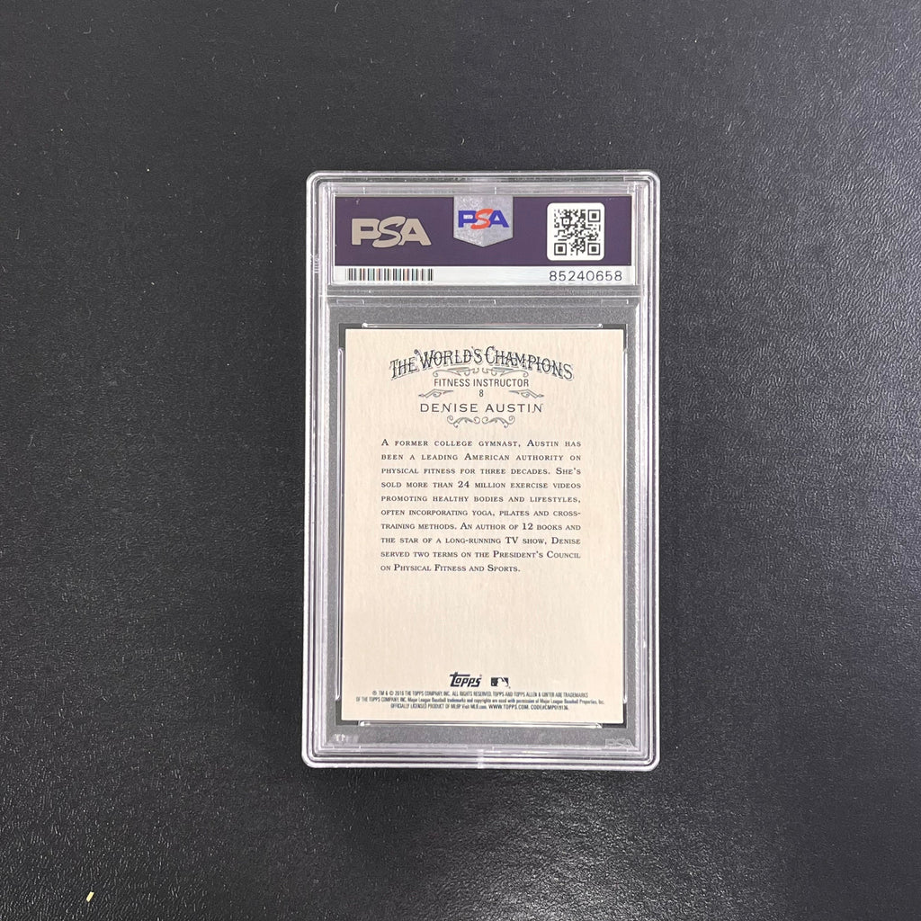 2016 Topps Denise Austin Signed Card PSA Slabbed
